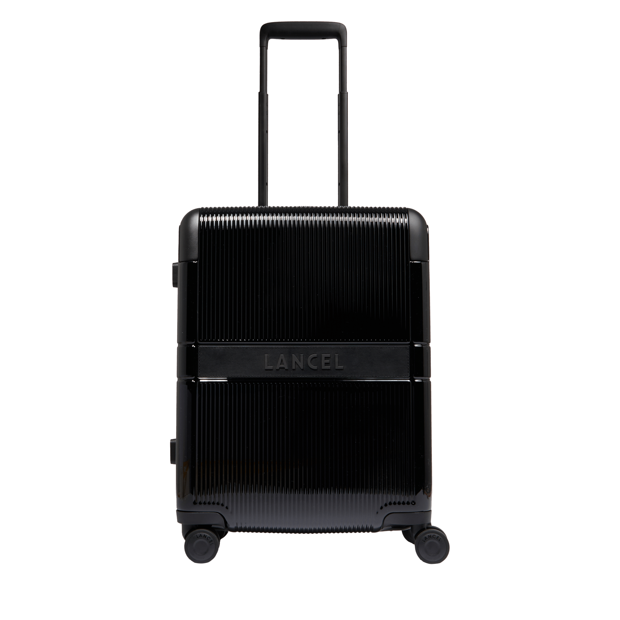 LANCEL Valise cabine 4 roues empreinte de lancel en polycarbonate Noir