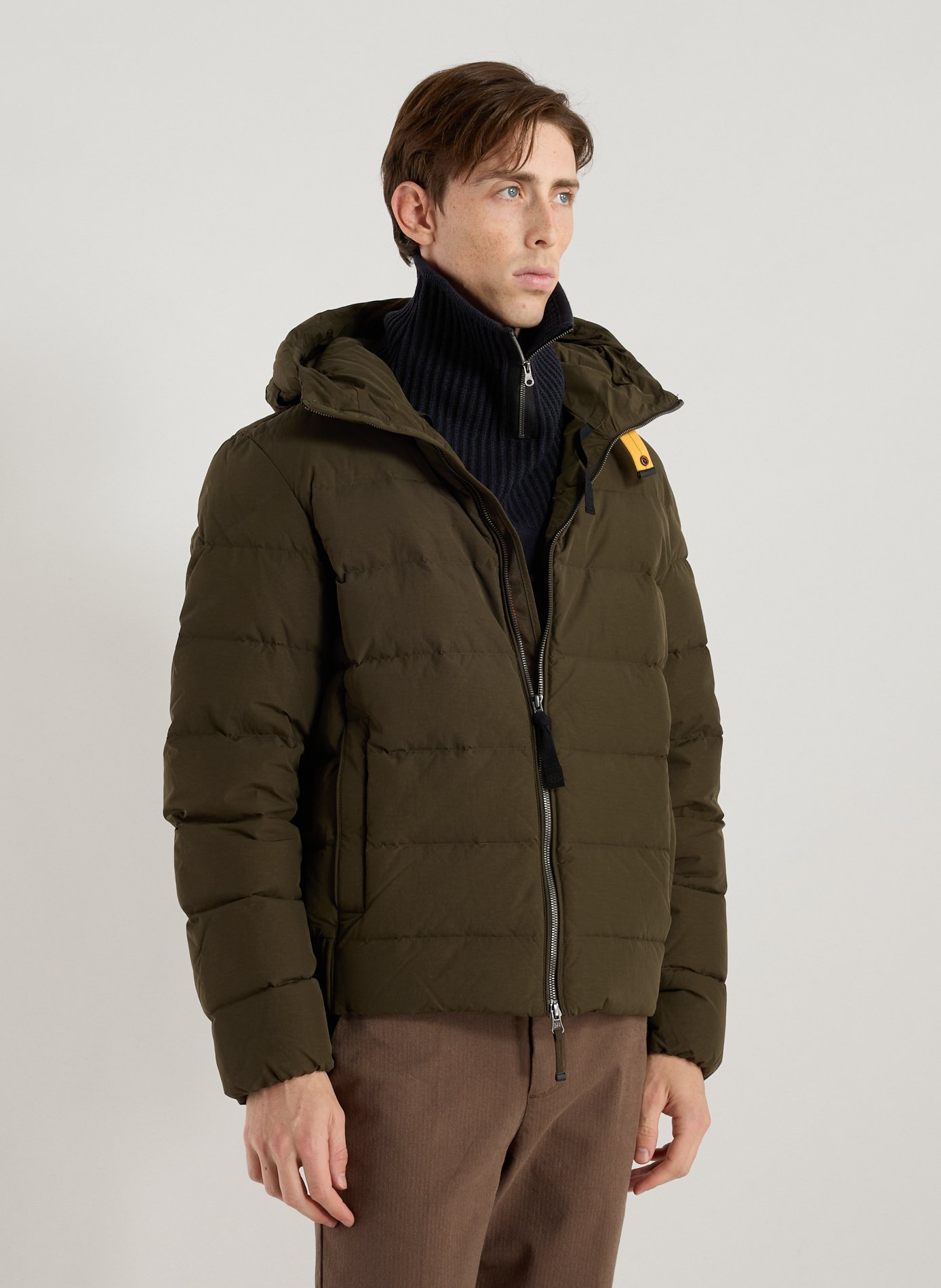 PARAJUMPERS Hooded padded jacket Khaki