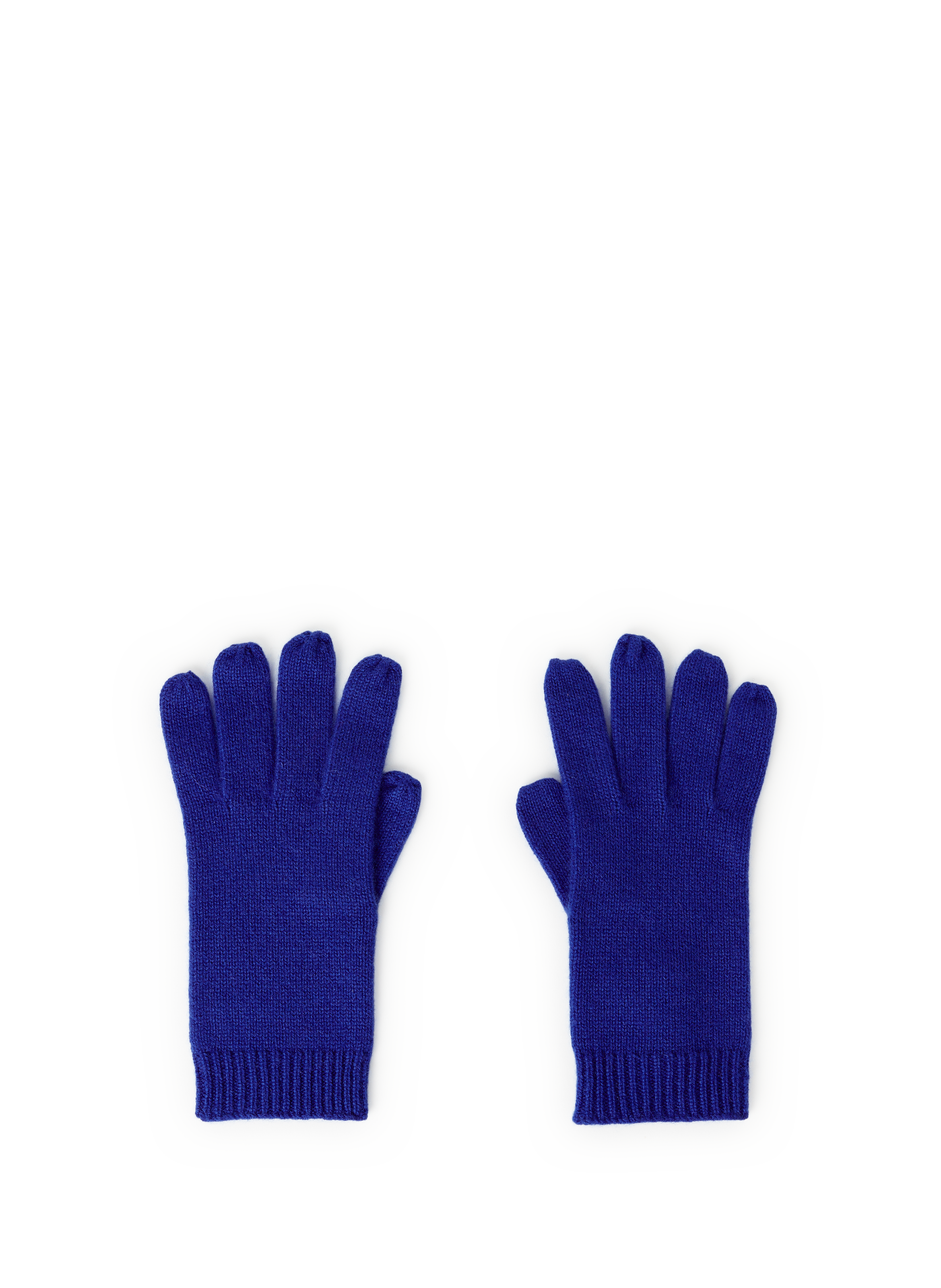AU PRINTEMPS PARIS Gants côtelés en cachemire Bleu
