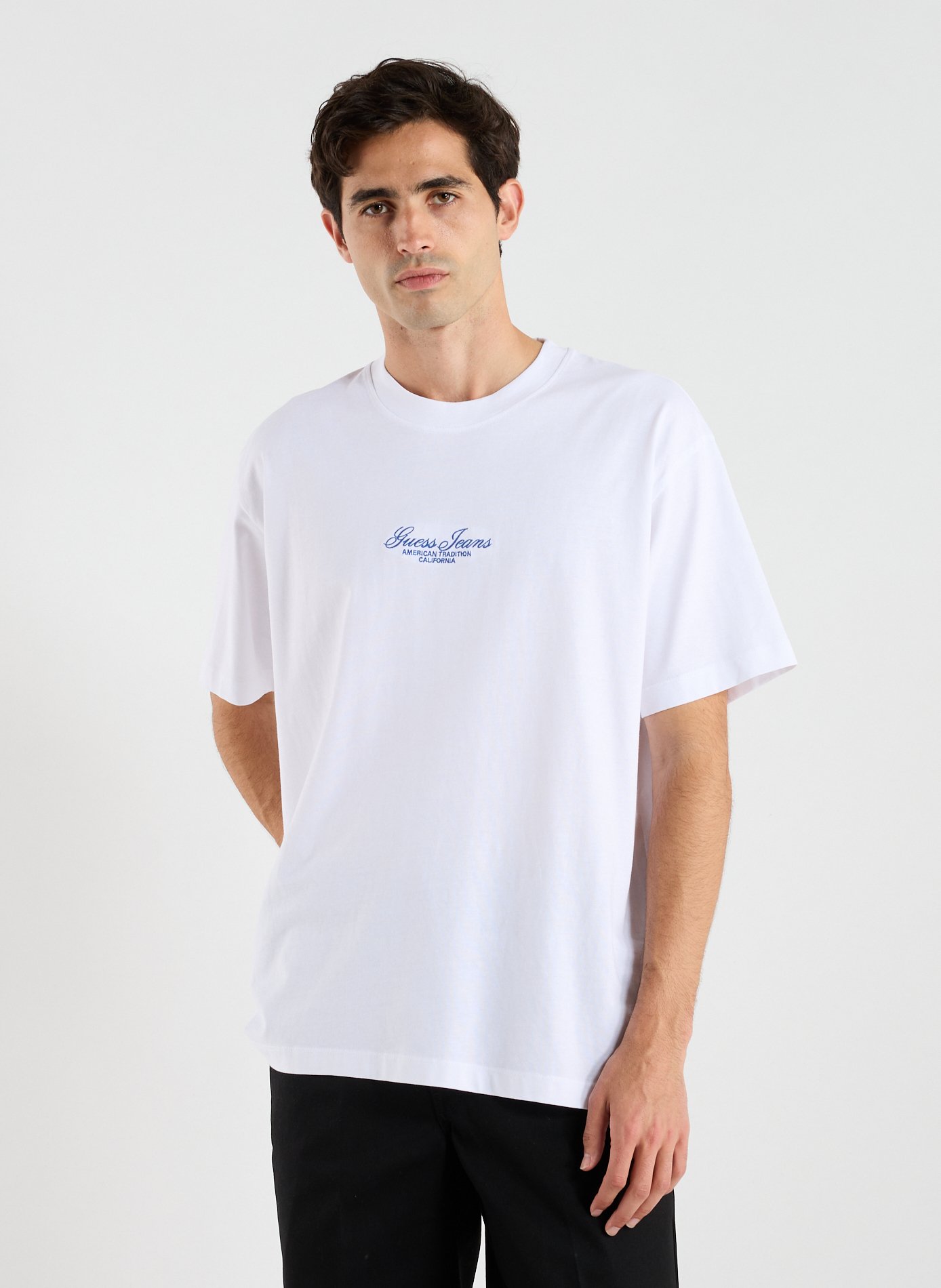 GUESS T-shirt en coton Blanc
