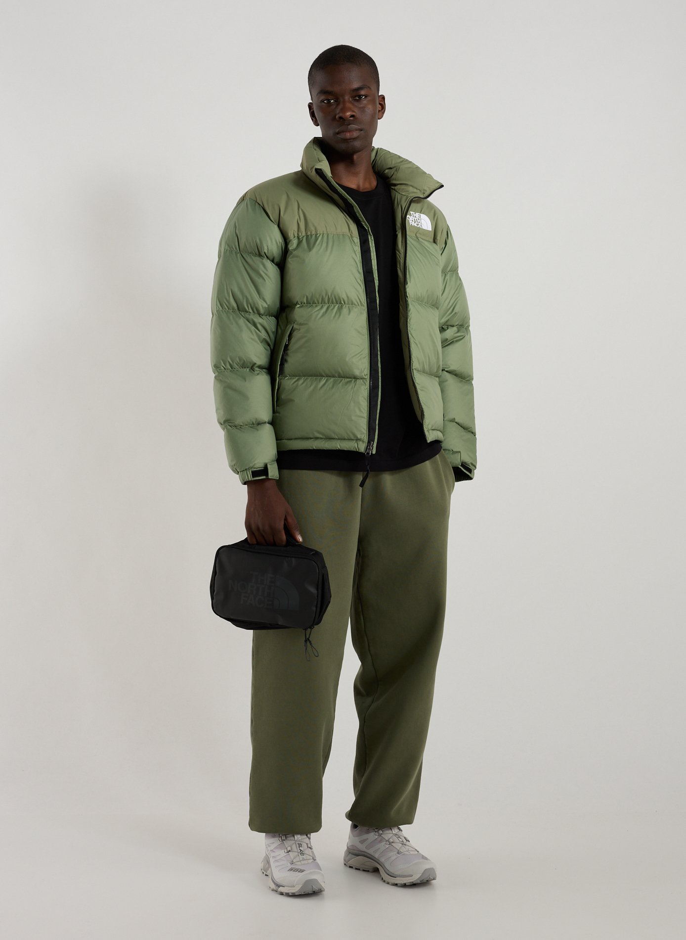 Quilted puffer jacket with retractable hood THE NORTH FACE Khaki