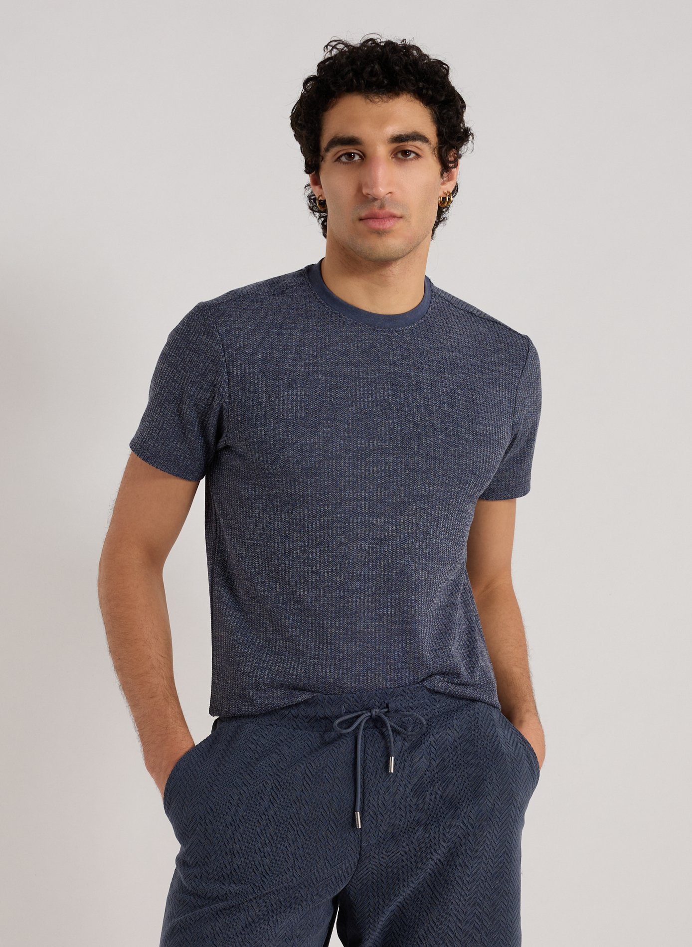 GUESS Knitted T-shirt Blue