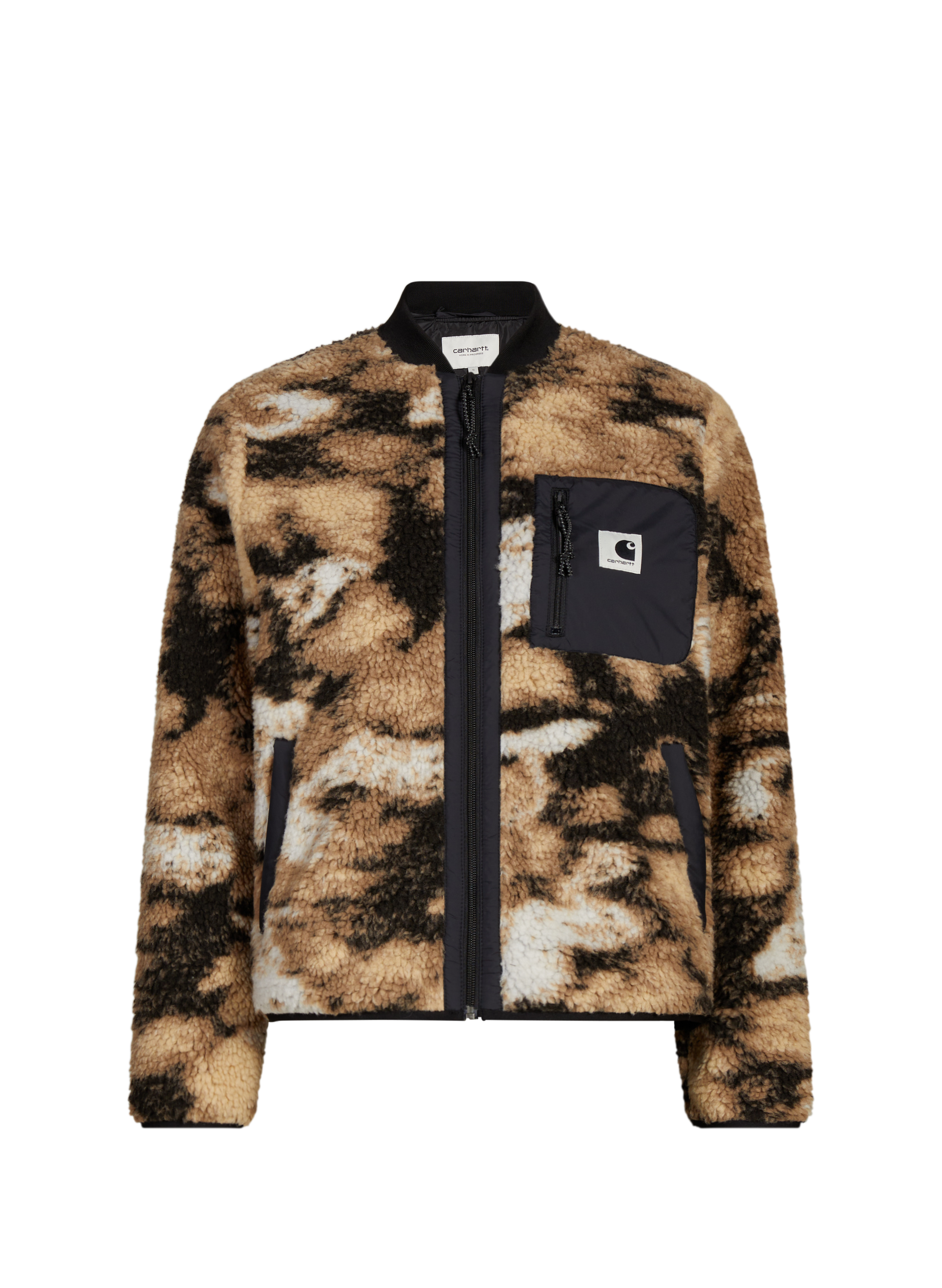 CARHARTT WIP Veste shearling zippée Multicolour