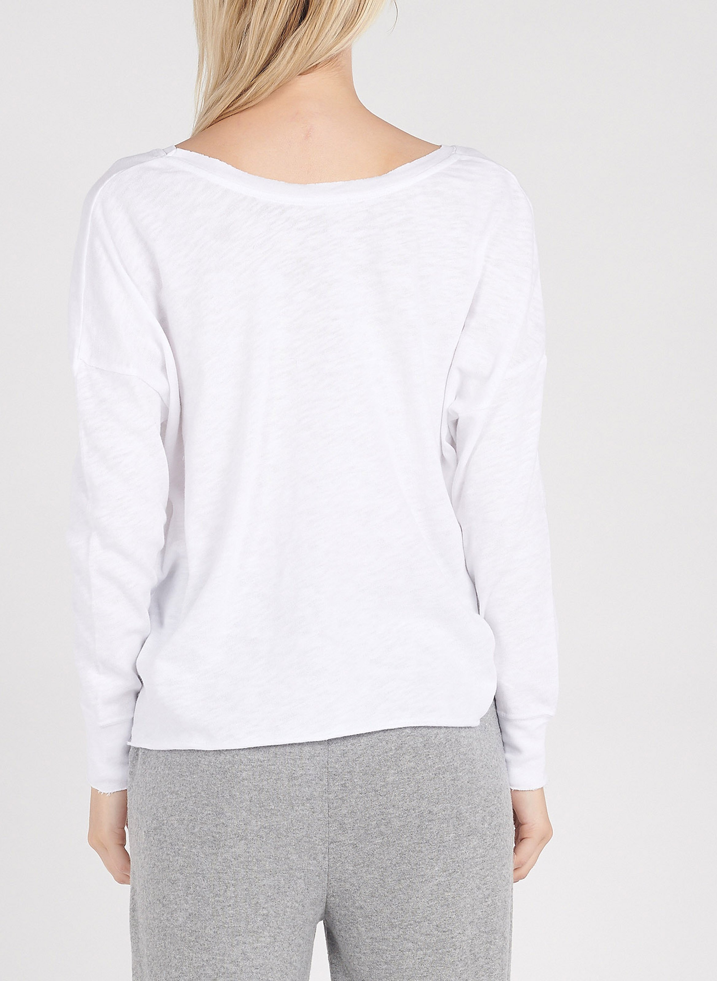 Tee-shirt col bateau en coton sonoma AMERICAN VINTAGE Blanc