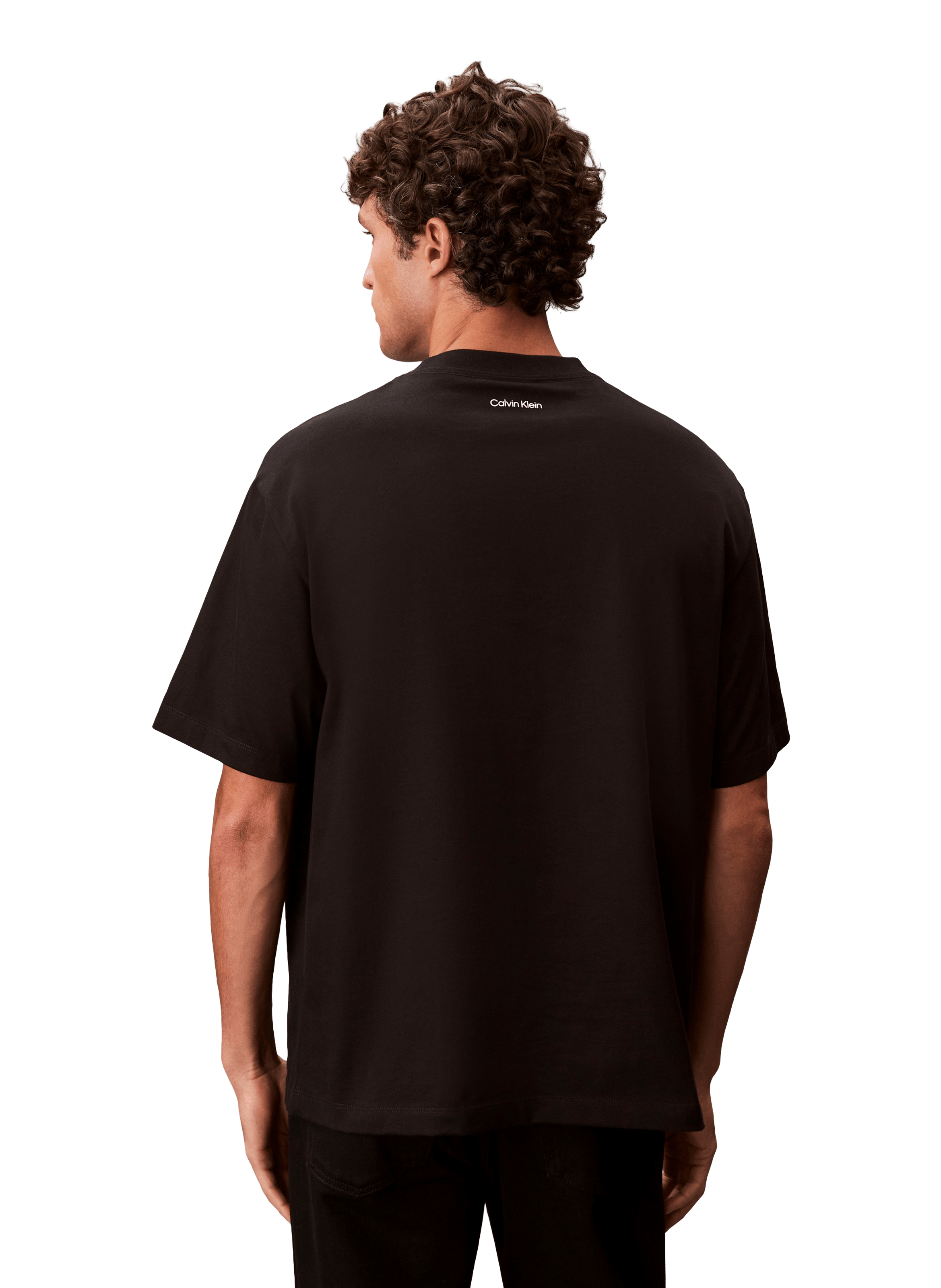 T-shirt imprimé en coton CALVIN KLEIN Noir