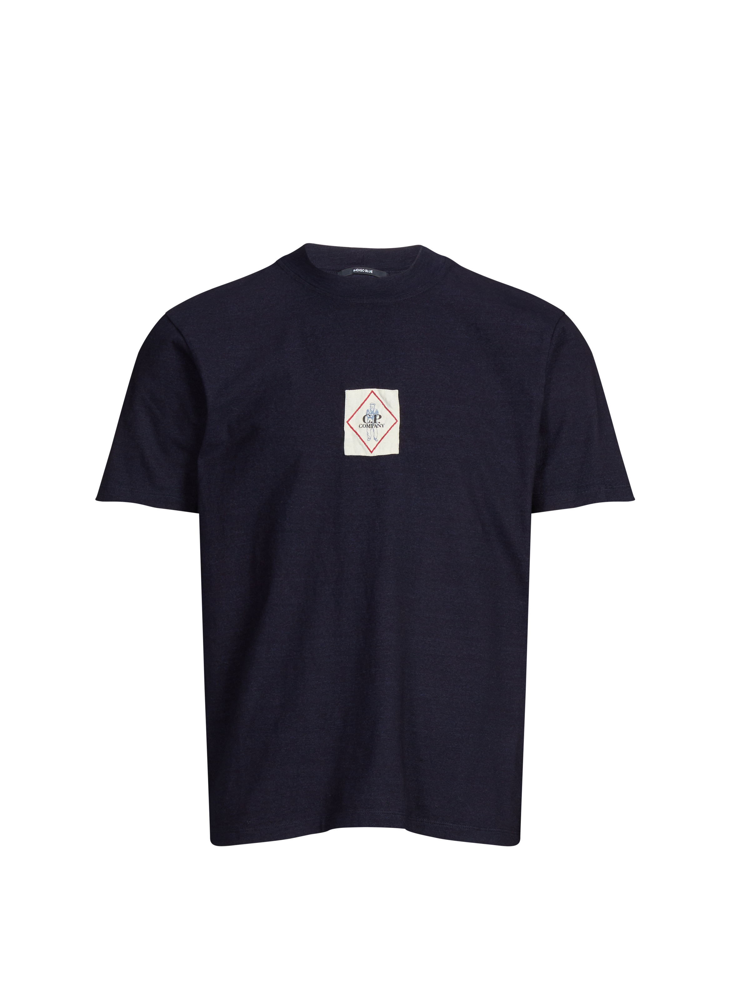 T-shirt à logo en coton CP COMPANY Bleu