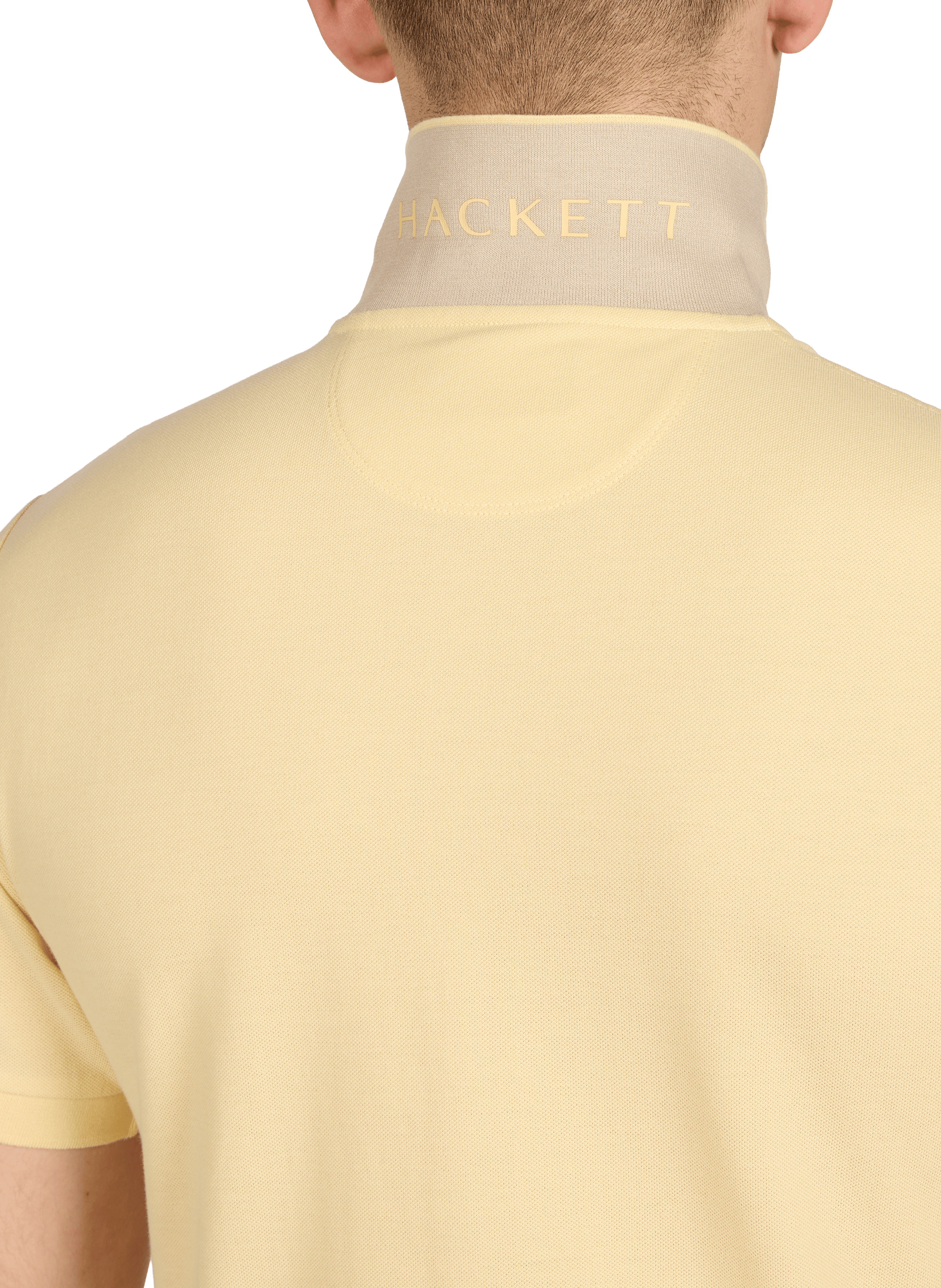 Polo à manches courtes en coton HACKETT Jaune