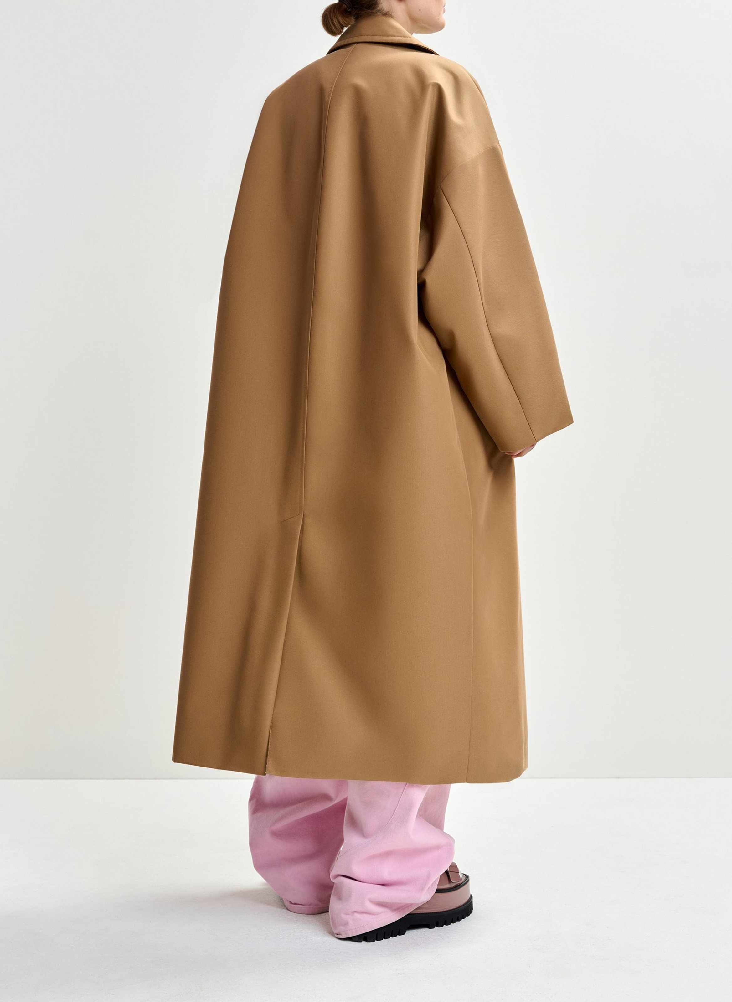 Trench col tailleur en coton mélangé josje ESSENTIEL ANTWERP Marron