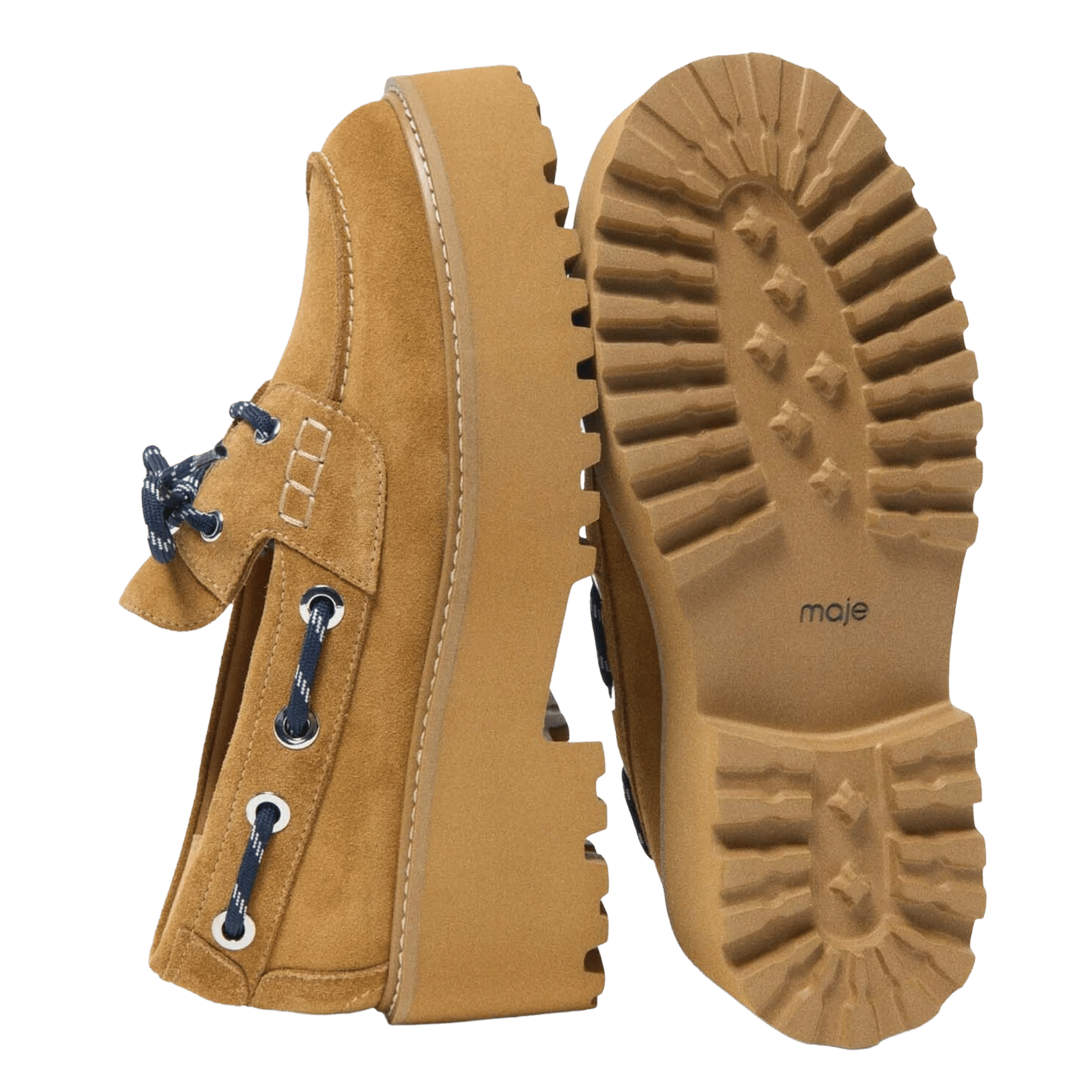 Mocassins en cuir velours MAJE Marron