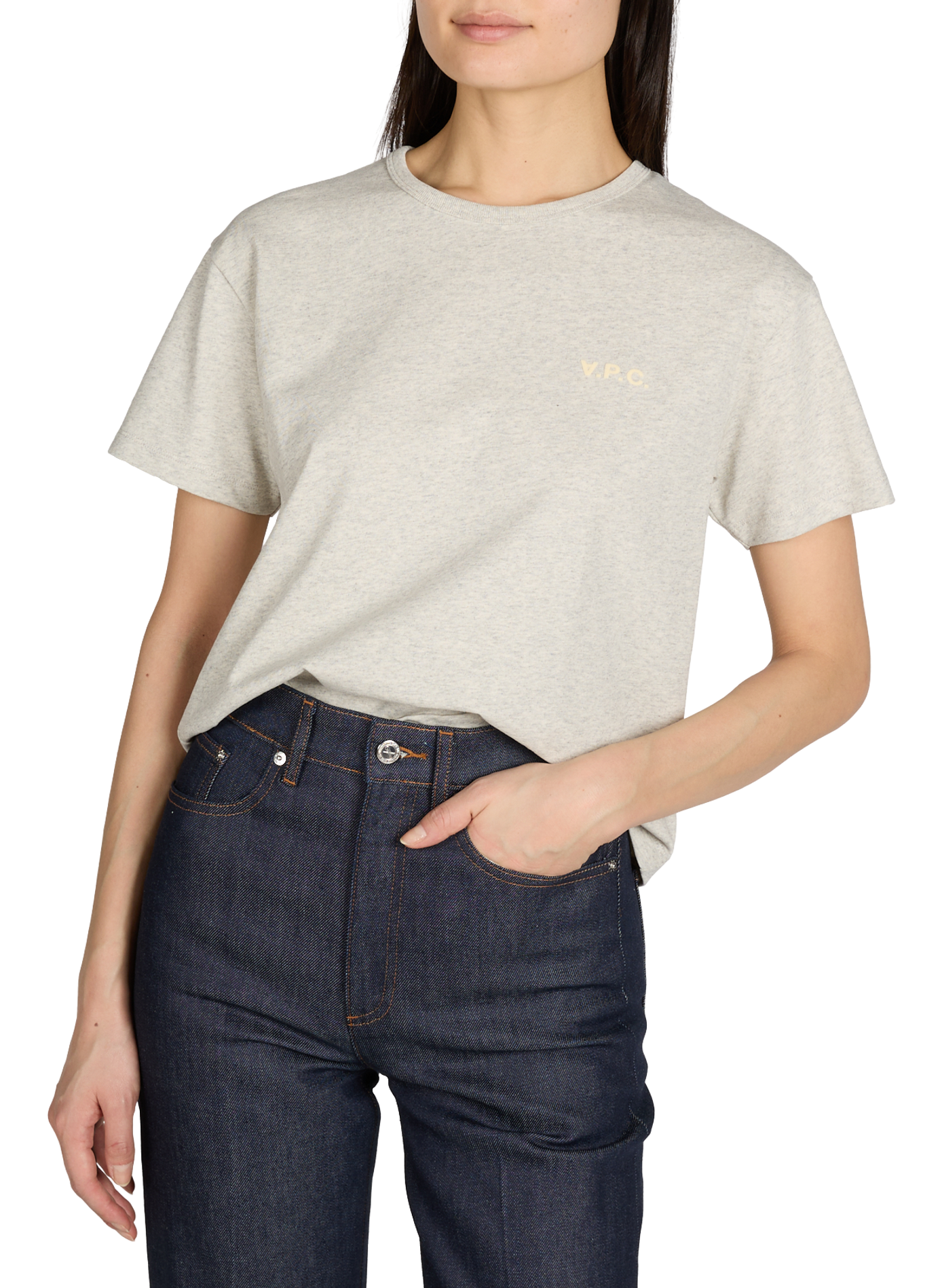 Classic Cotton T-Shirt A.P.C. Beige