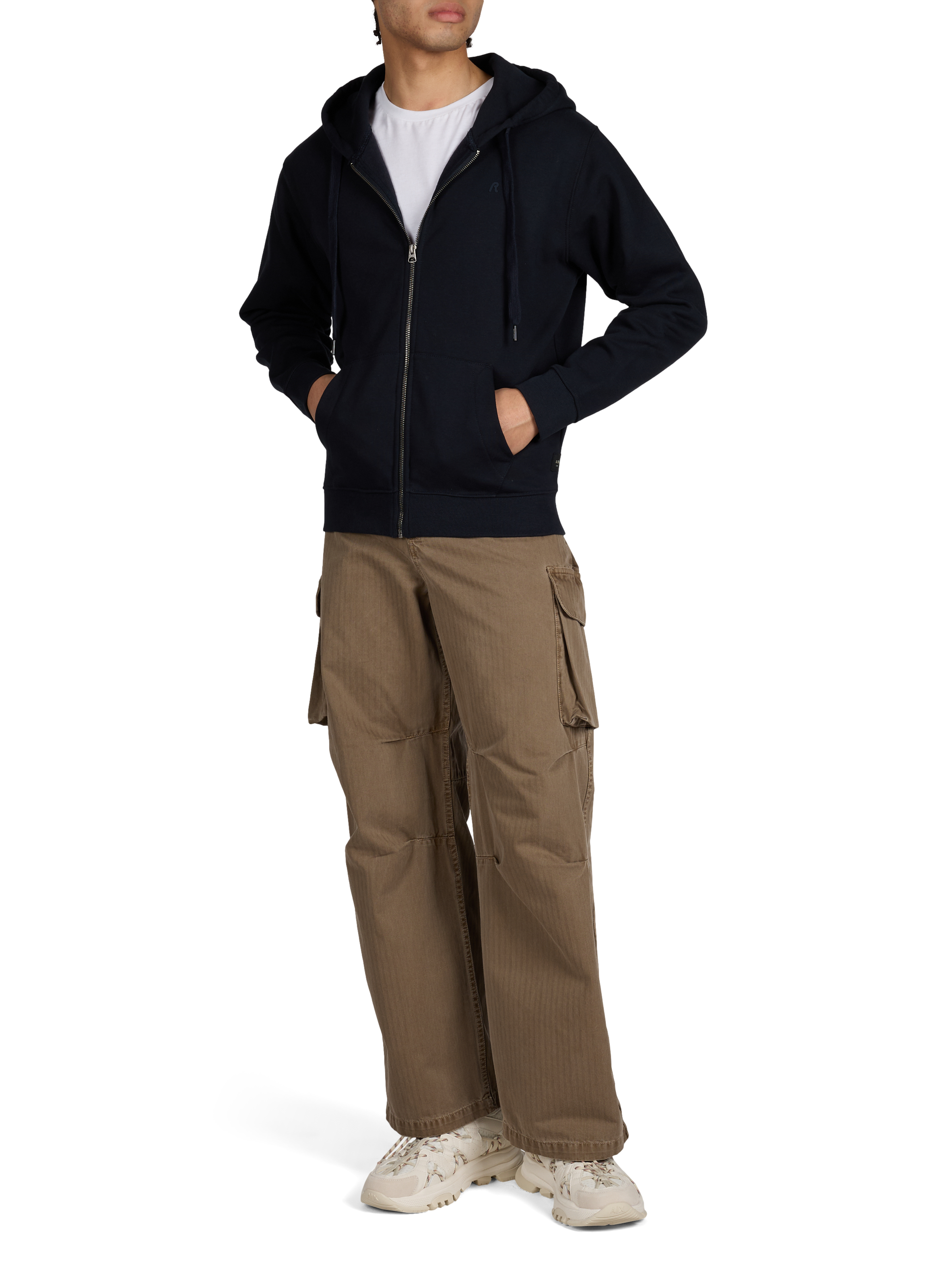 Hoodie en coton mélangé REPLAY Bleu