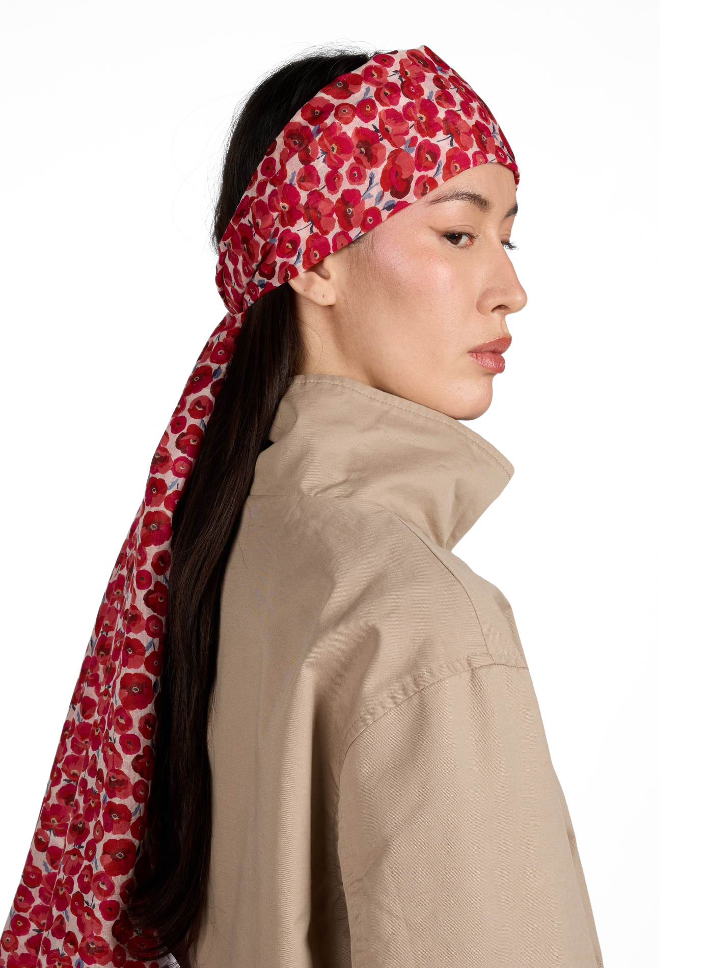 Foulards Petits Coquelicots AU PRINTEMPS PARIS Rouge