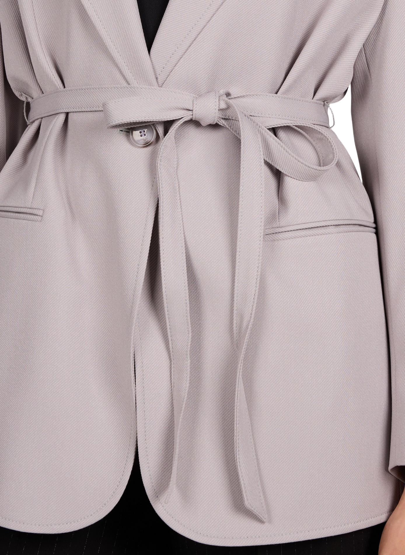 Veste col tailleur à ceinture BOSS Violet