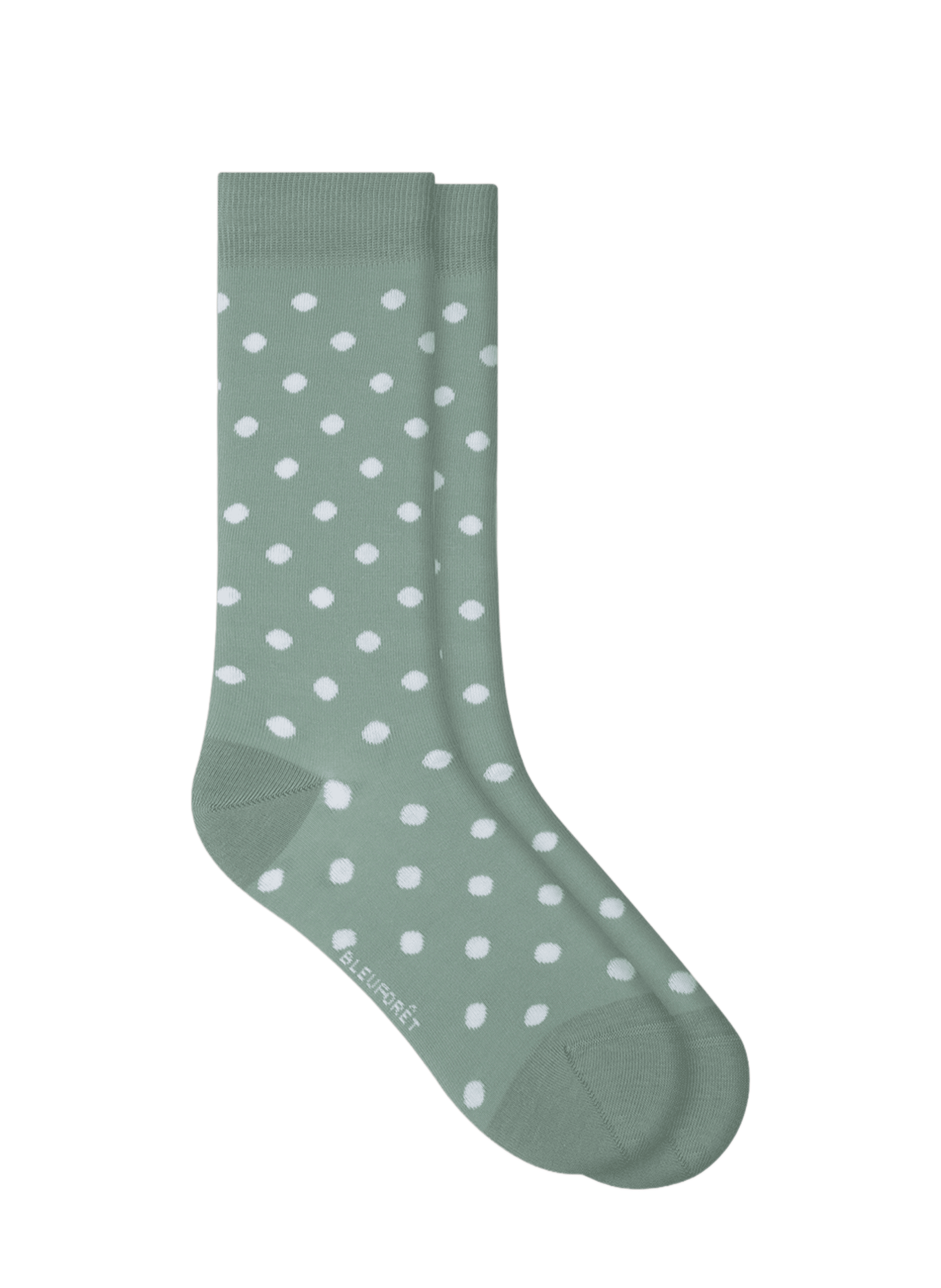 Mid-high socks with polka dots. BLEUFORÊT Green