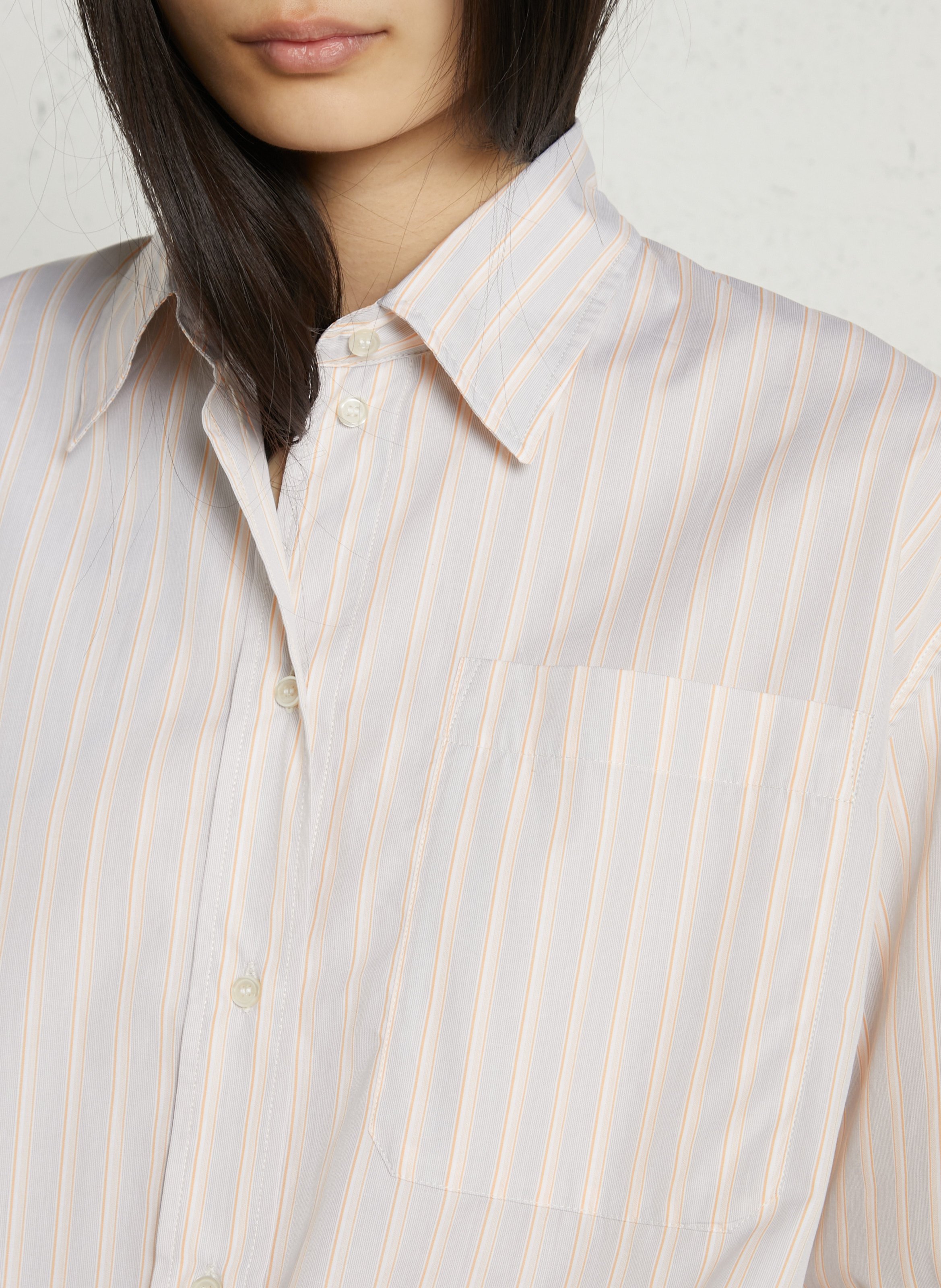 Chemise à rayures col classique carlotta SOEUR Orange