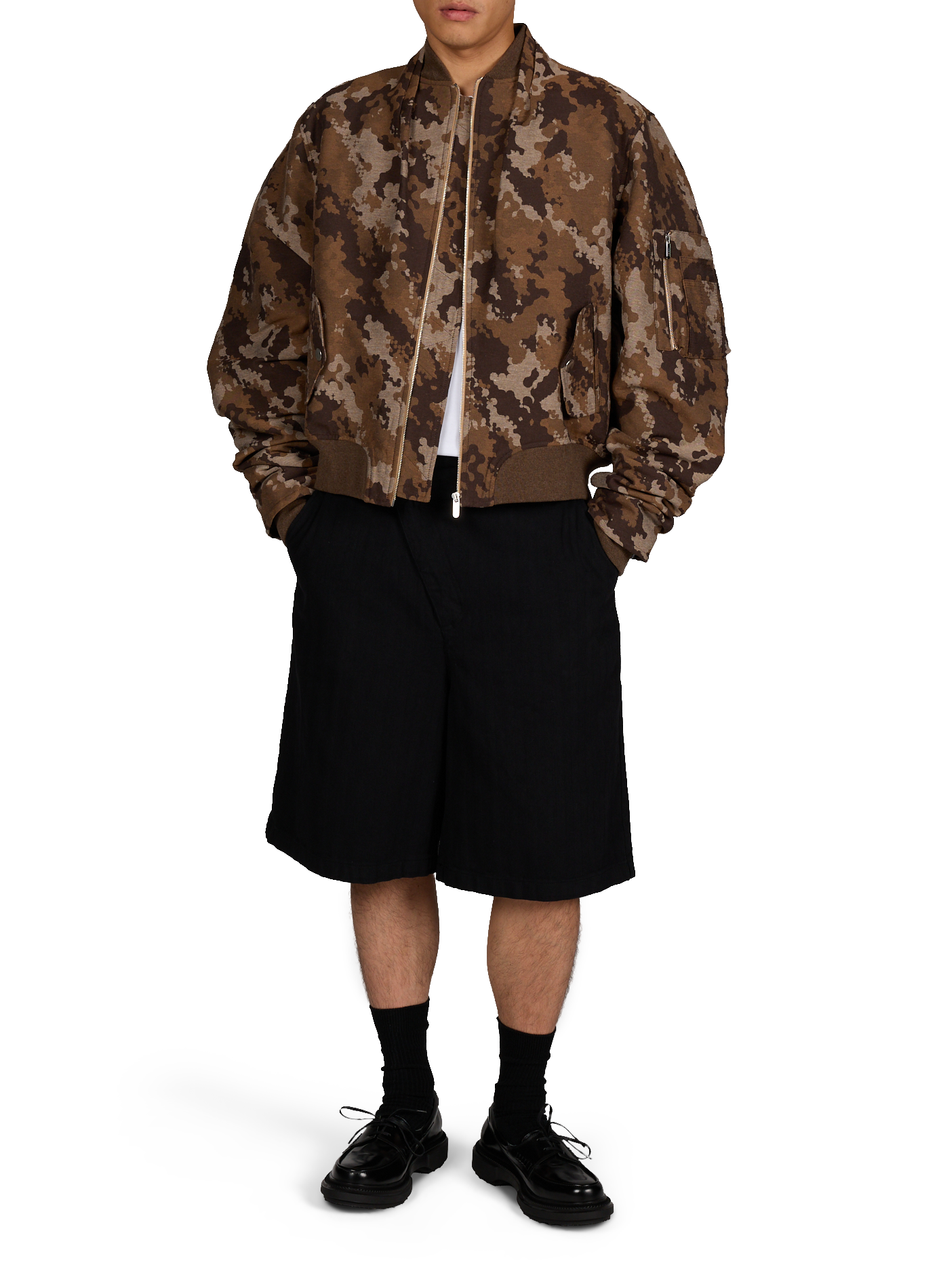 Oversized printed cotton blend jacket 3 PARADIS Multicolour