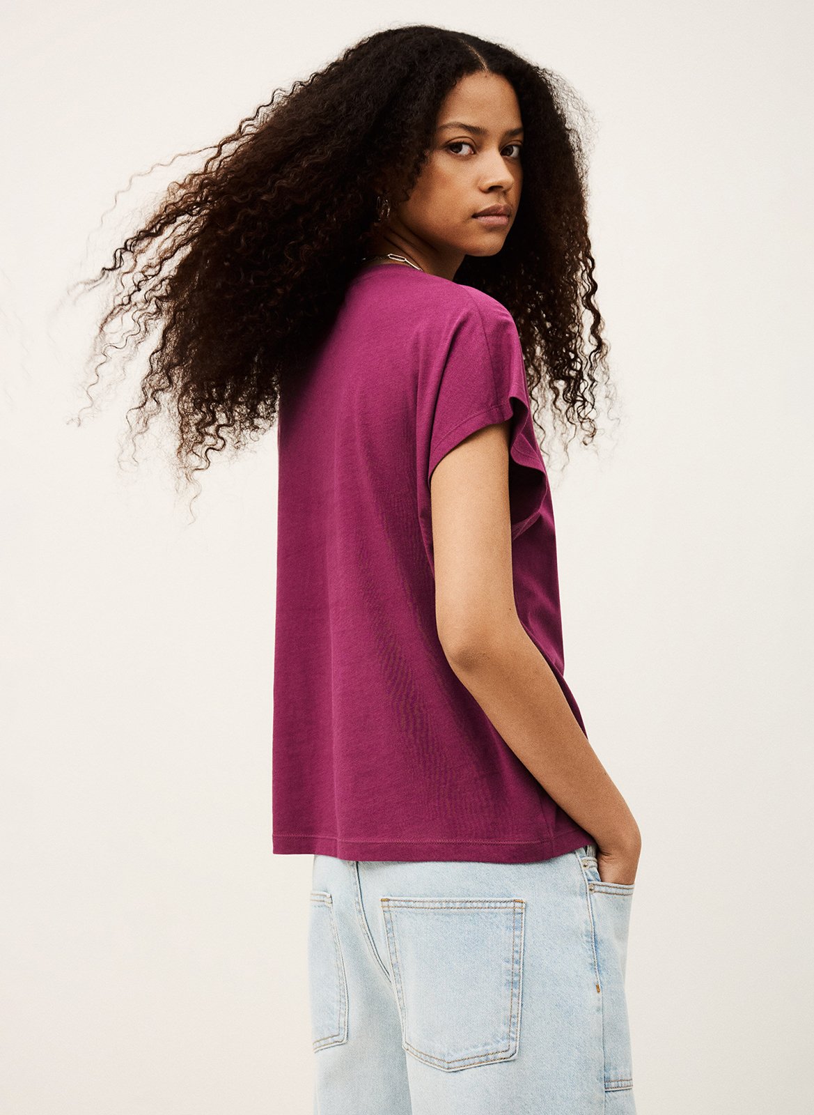 Tee-shirt col rond allia Violet