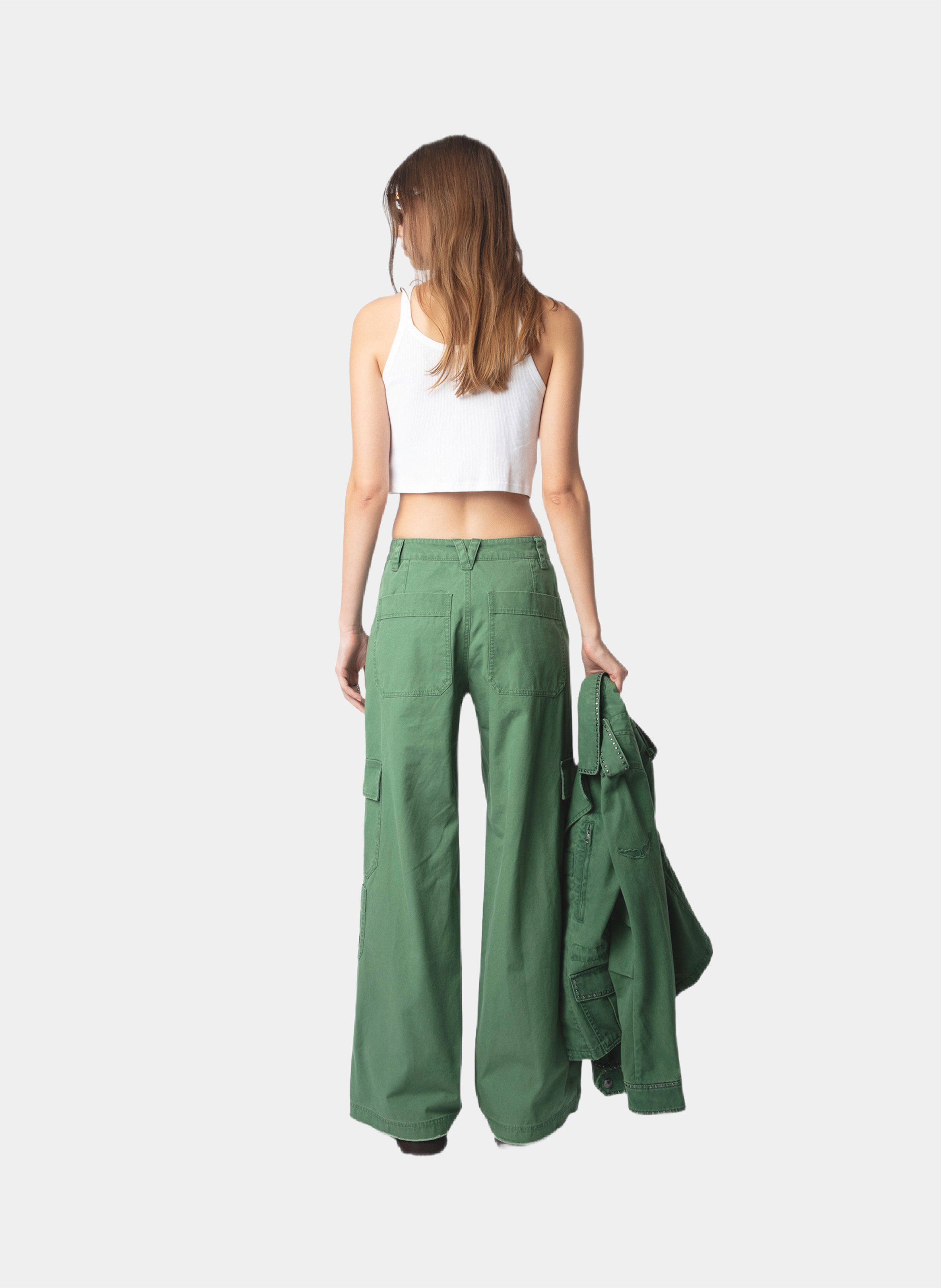 Pantalon cargo en coton parky ZADIG&VOLTAIRE Vert