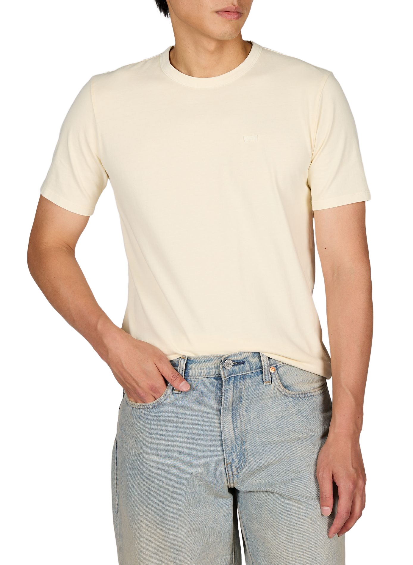 T-shirt droit à logo en coton LEVI'S Jaune
