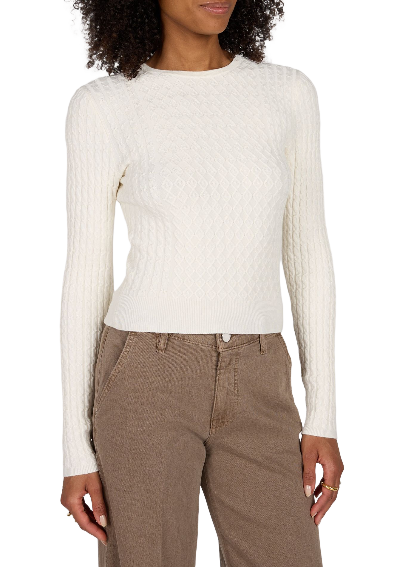 Twisted knit Hana sweater GUESS Beige