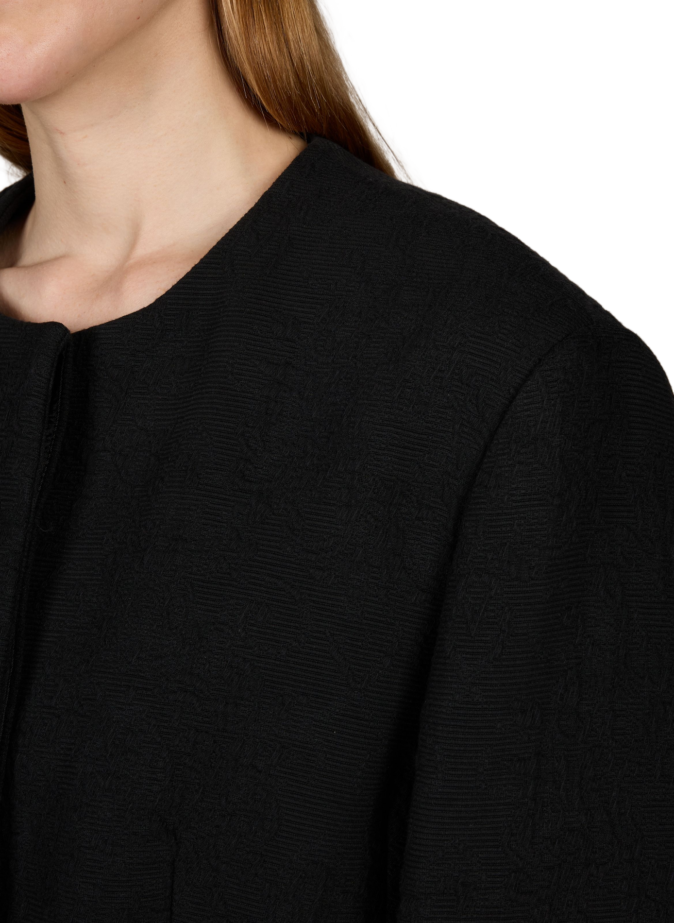 Manteau droit évasé uni en coton TOTEME Noir