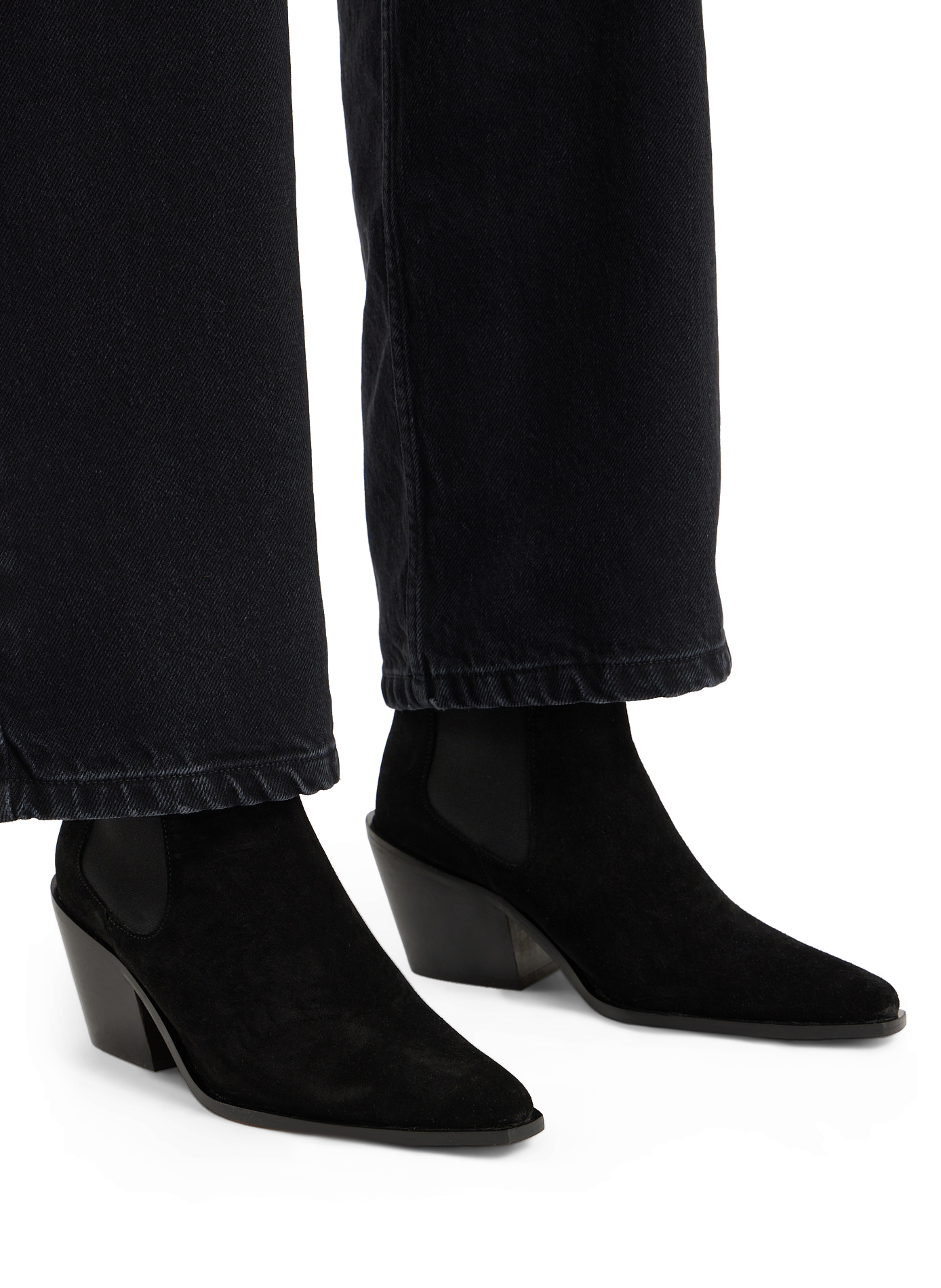 Bottines en cuir velours SAISON 1865 Noir