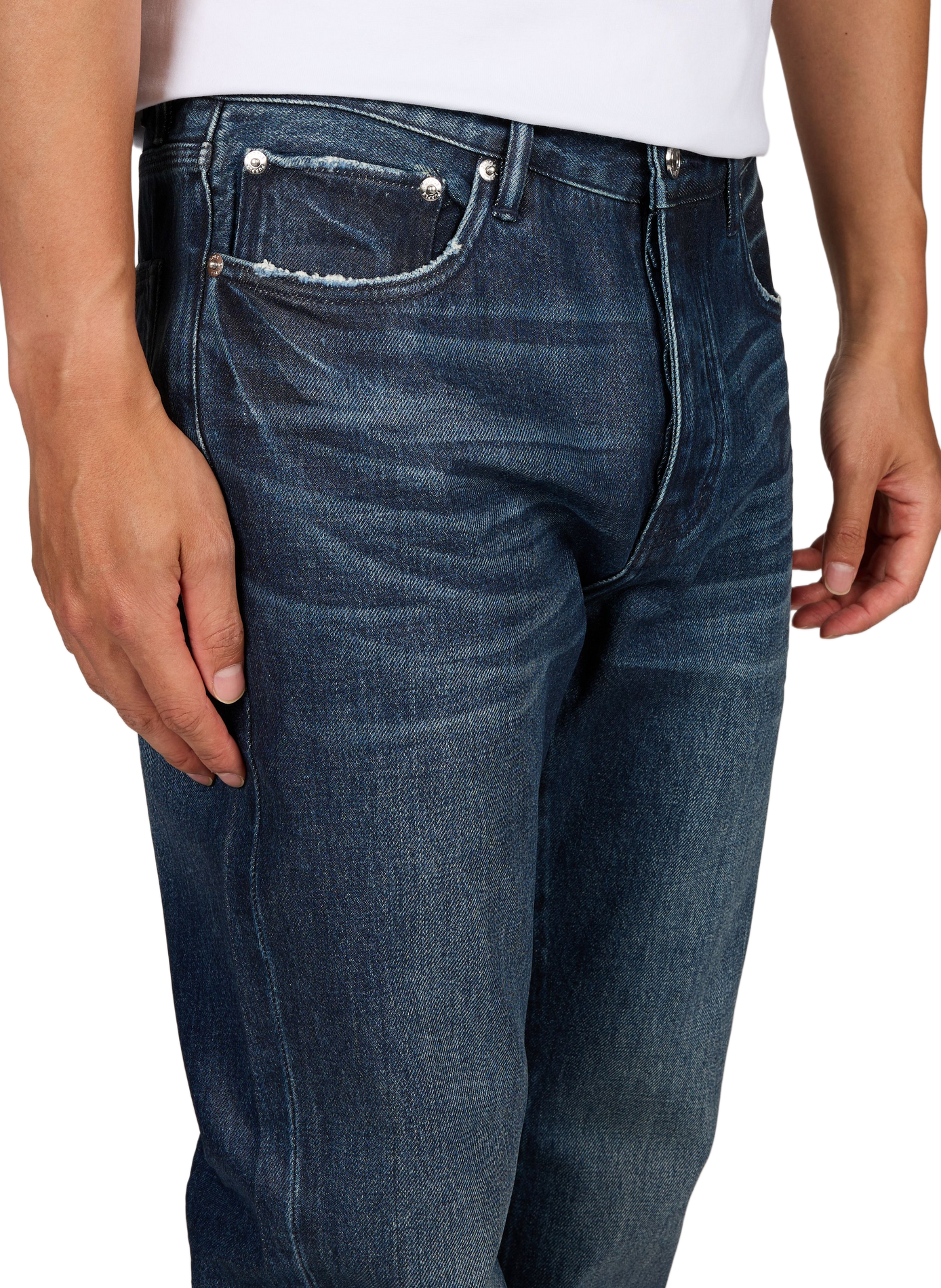 Bootcut washed denim jeans in cotton PURPLE BRAND Blue