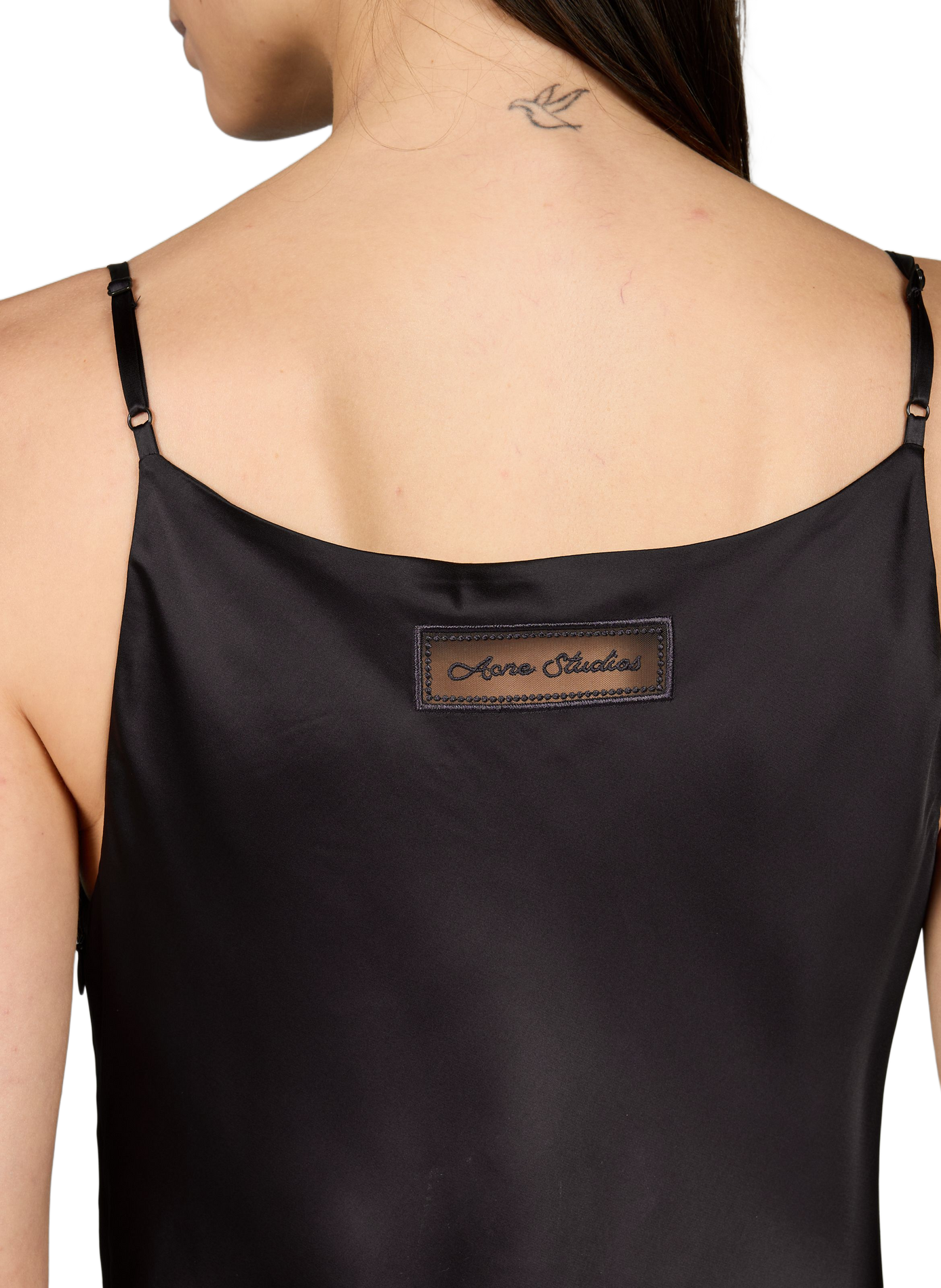 Satin Shiny Slip Dress ACNE STUDIOS Brown