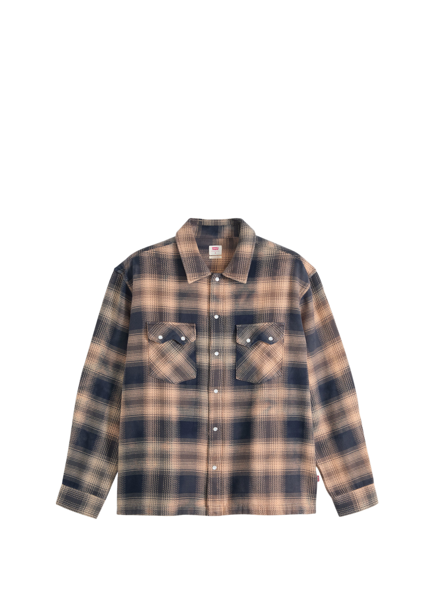Straight classic collar checked cotton shirt LEVI'S Orange