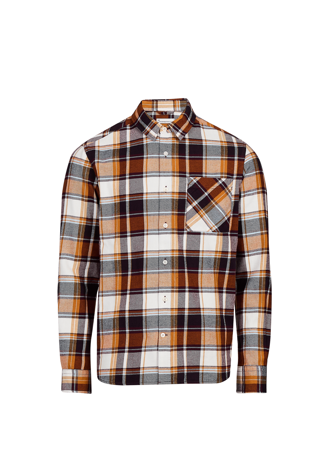 Chemise droite en coton KNOWLEDGE COTTON Marron