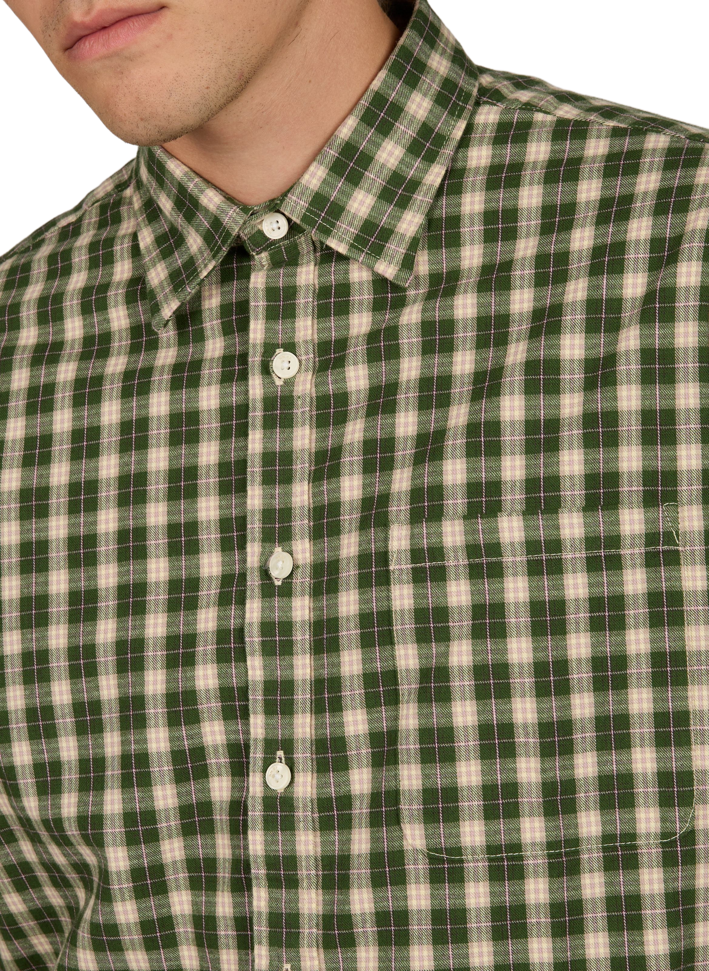 Cotton check shirt  NN.07 Green