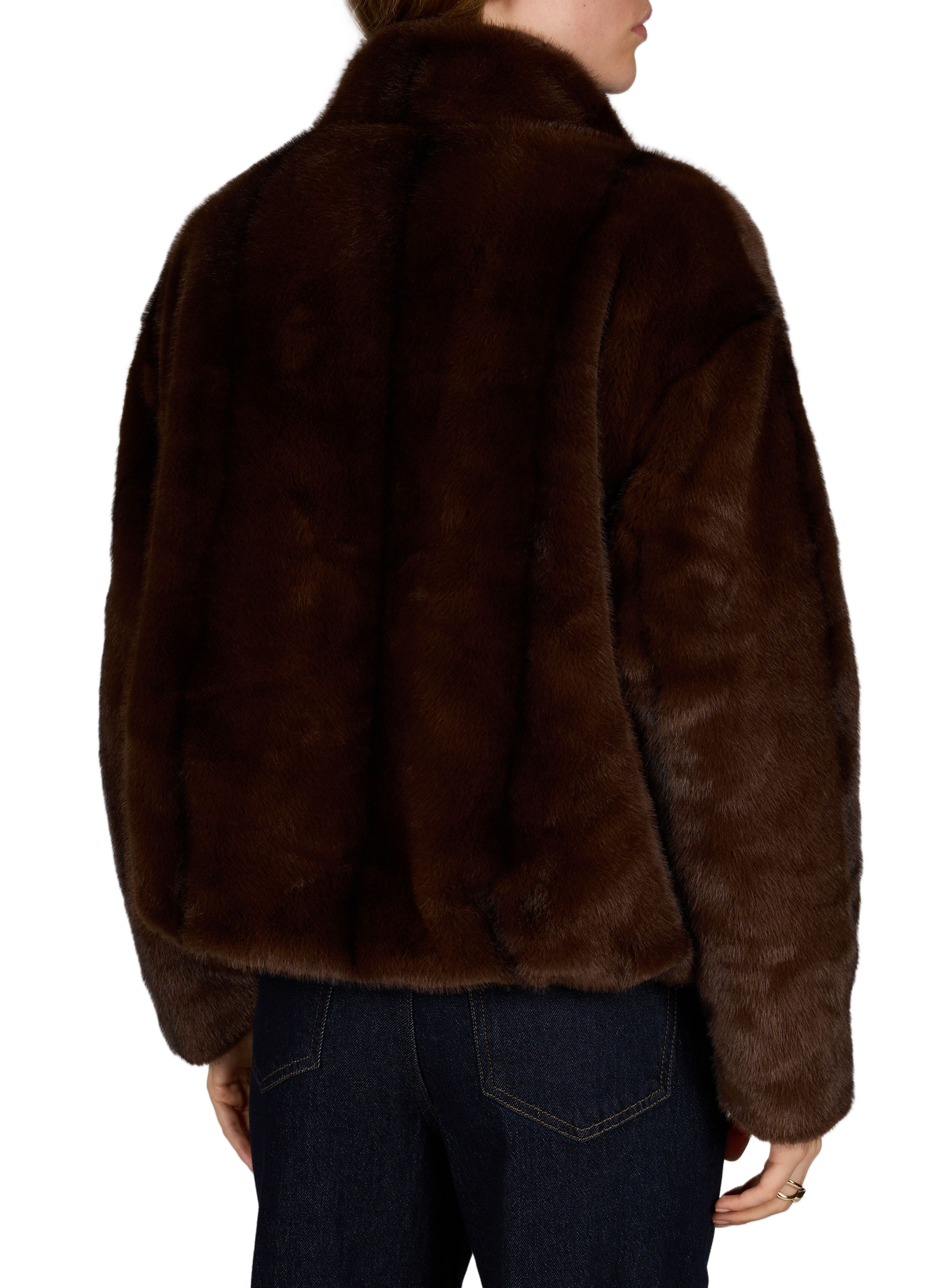 Jacke mit Stehkragen aus Pelz ARTLOVE Braun