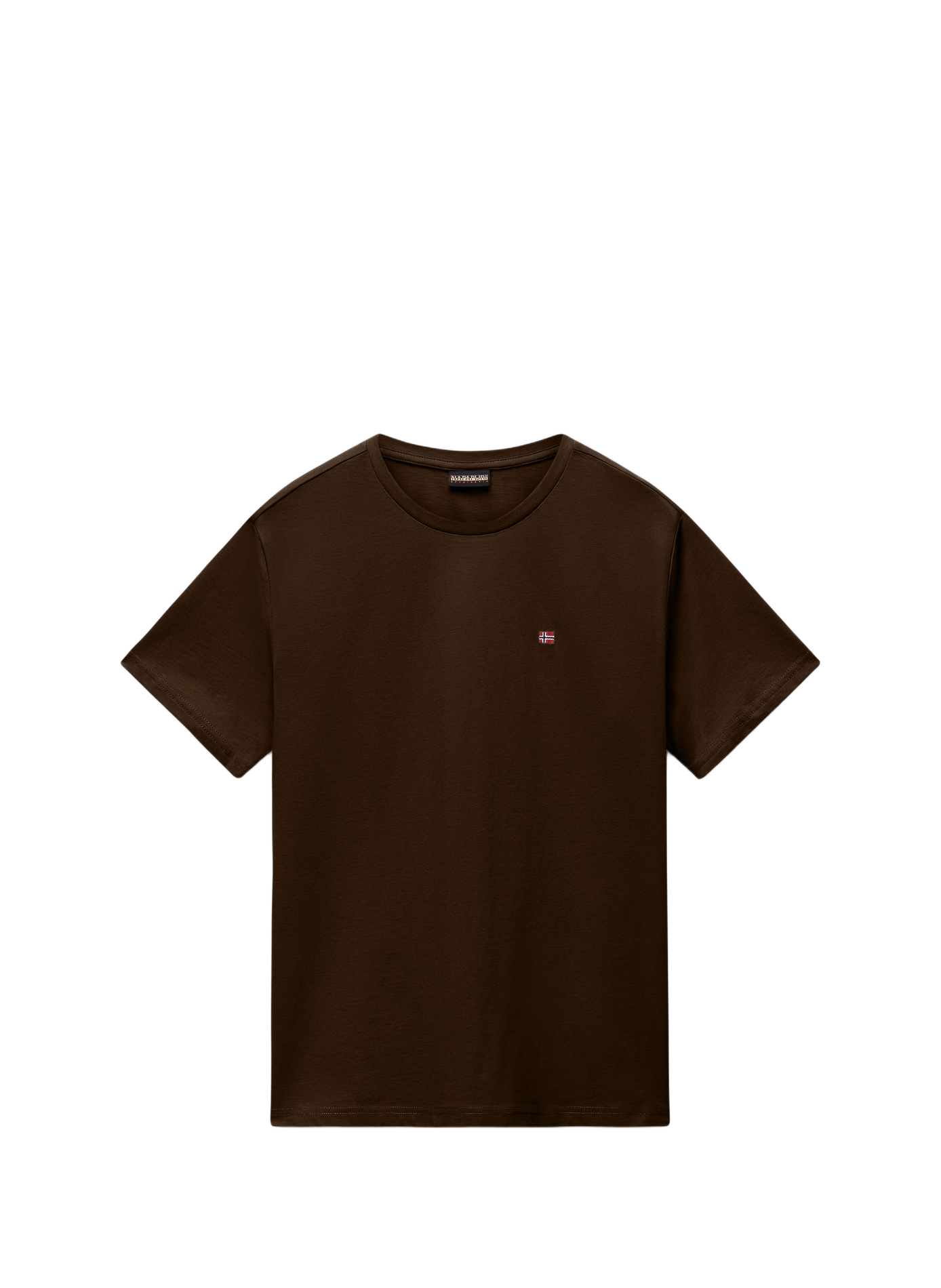 Round-neck cotton T-shirt NAPAPIJRI Brown