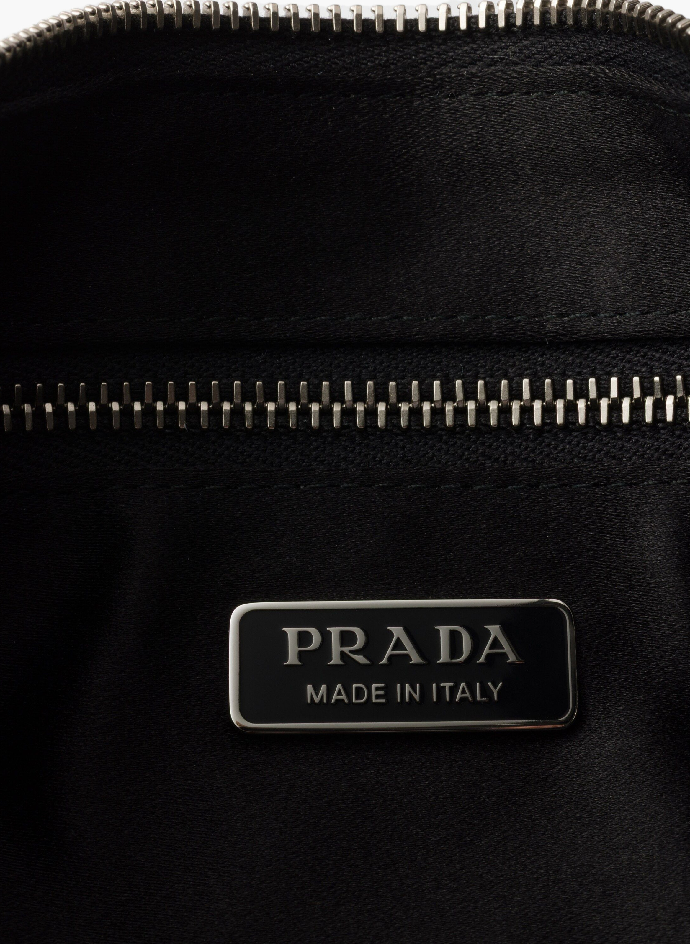 Petit sac à bandoulière en satin avec cristaux PRADA Argent