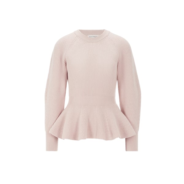 Pull péplum en laine