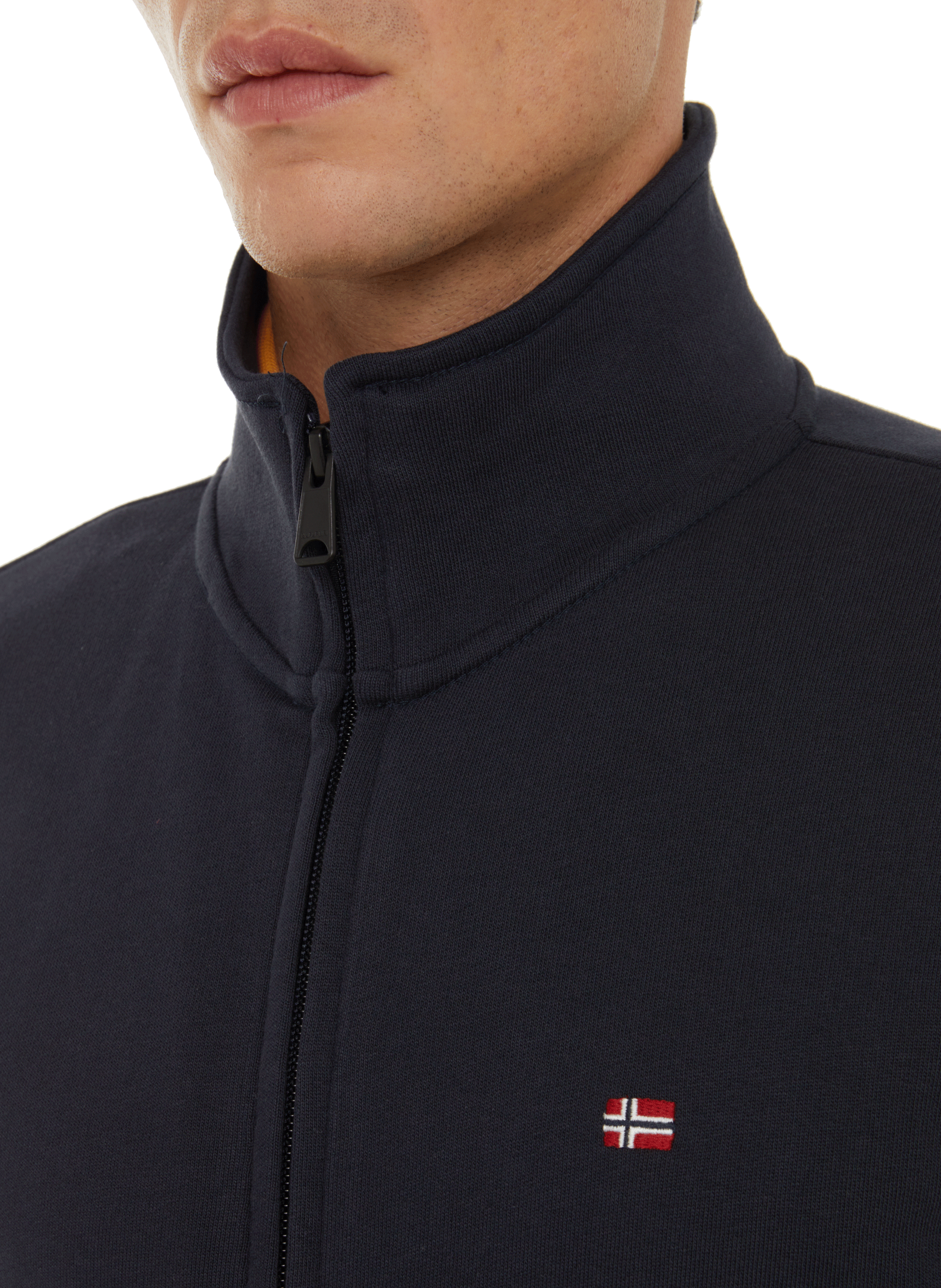 Cotton jersey zip-up cardigan NAPAPIJRI Blue