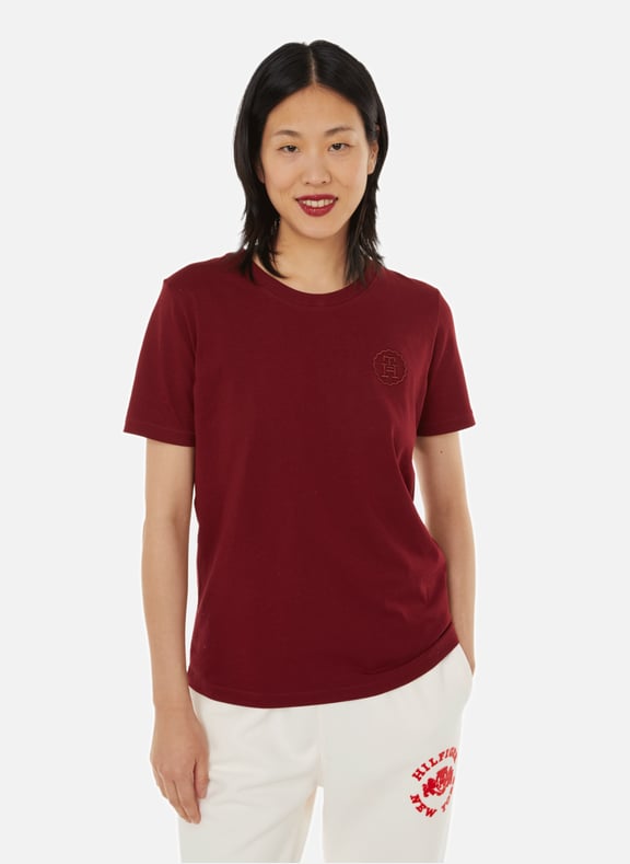 Tee shirt rouge tommy top hilfiger femme
