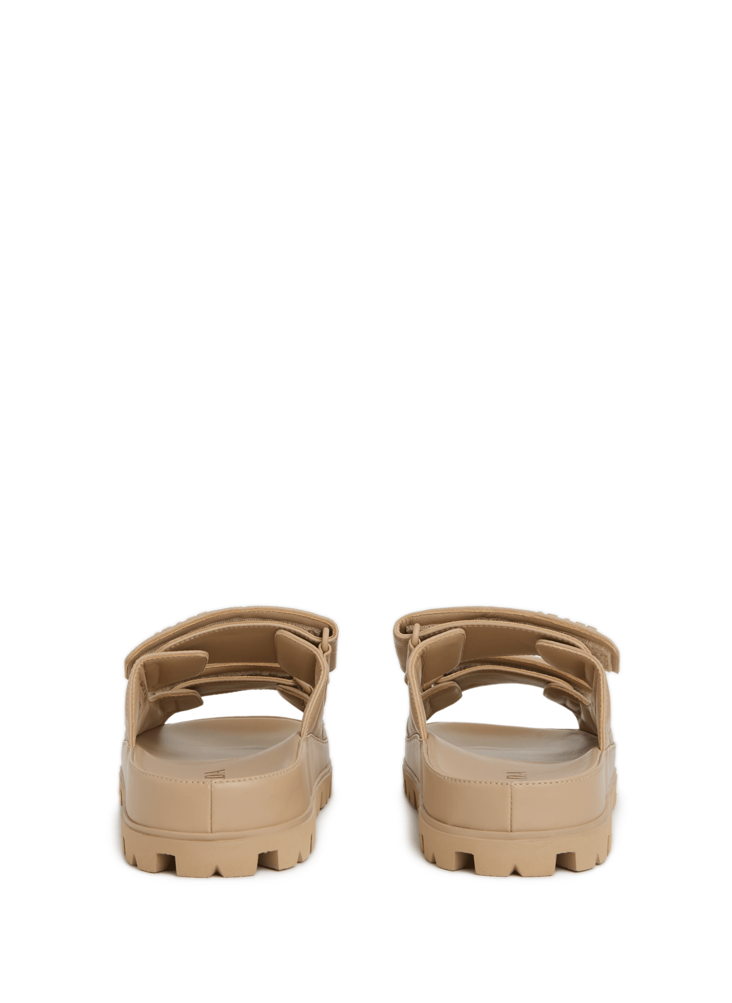 Flat leather sandals  PRADA Beige