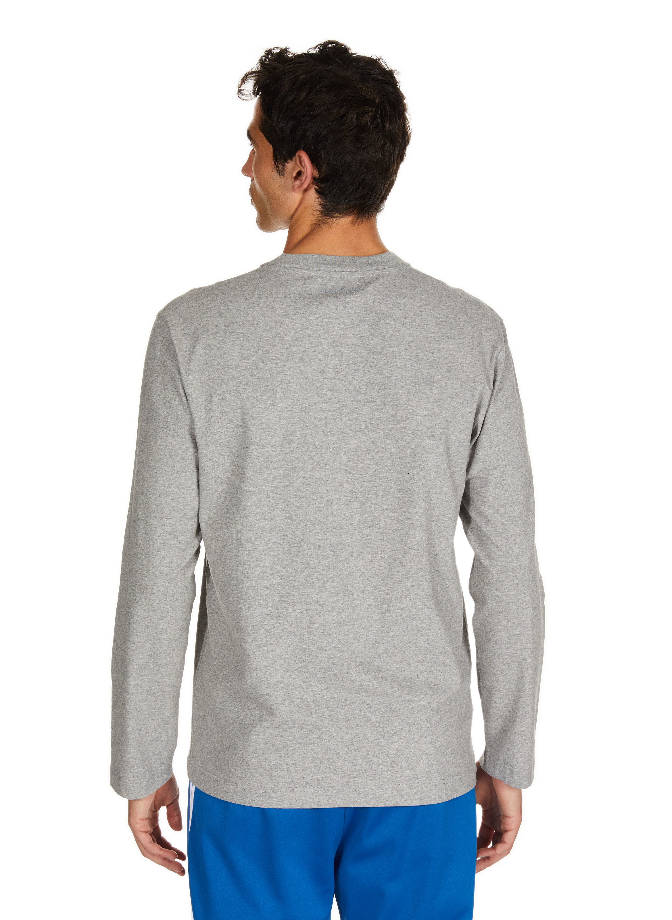 T-shirt Baff col rond en coton mélangé SAISON 1865 Gris