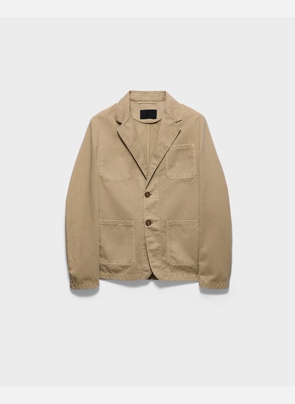 Veste droite en coton Beige by PRADA PRADA Veste droite en coton Beige