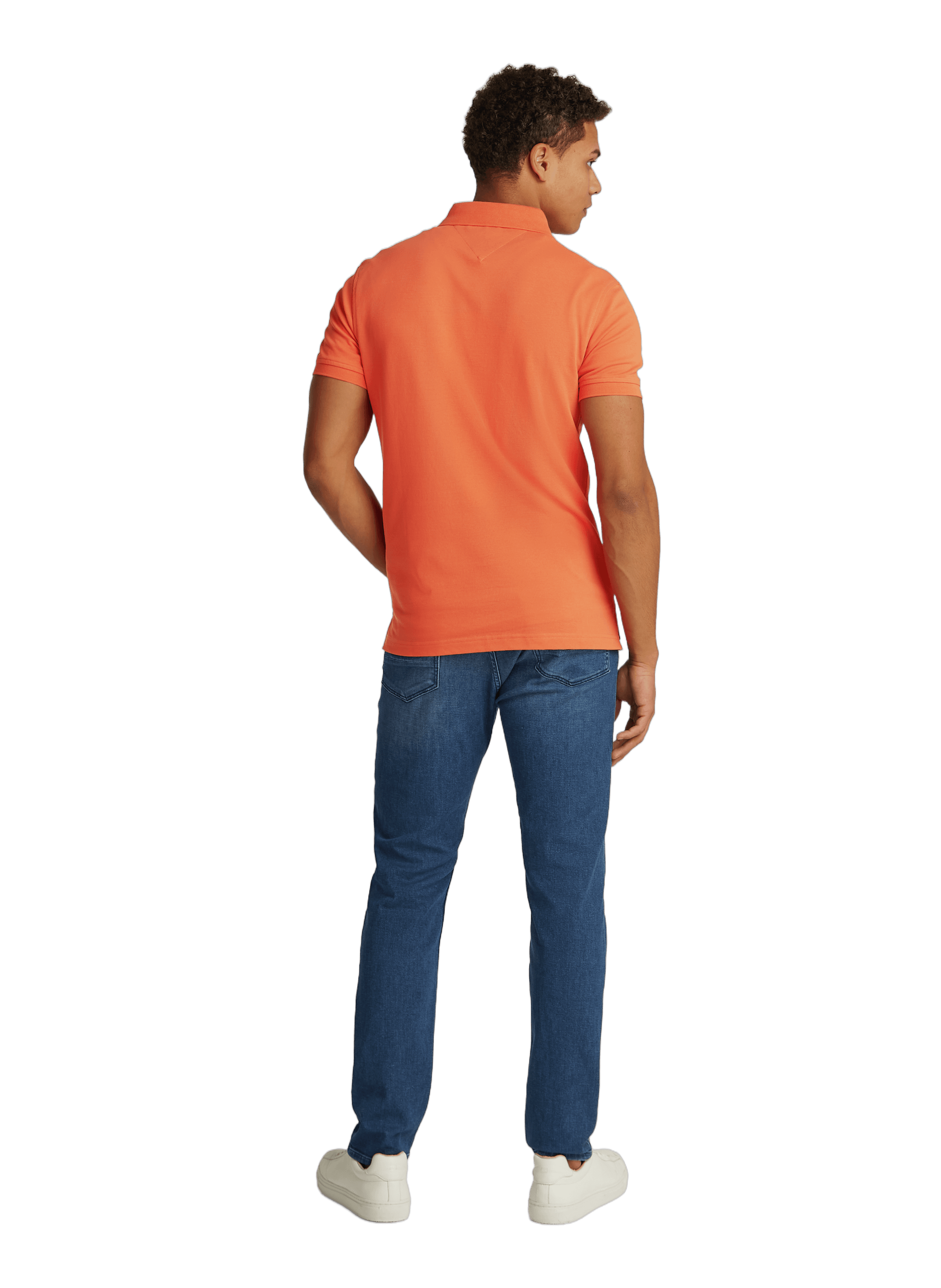 Cotton piqué polo shirt TOMMY HILFIGER Orange