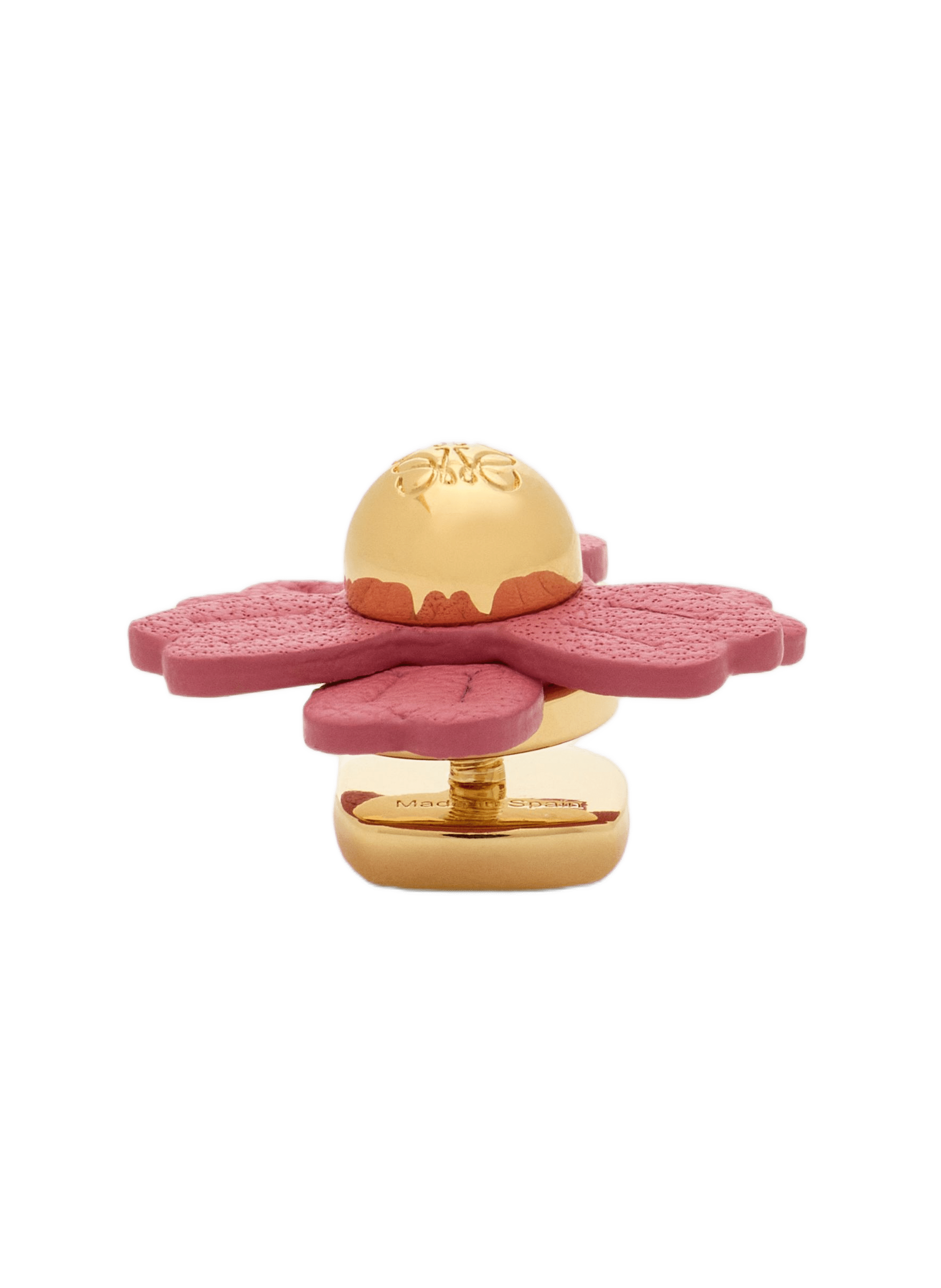Broche fleur en cuir de veau LOEWE Rose
