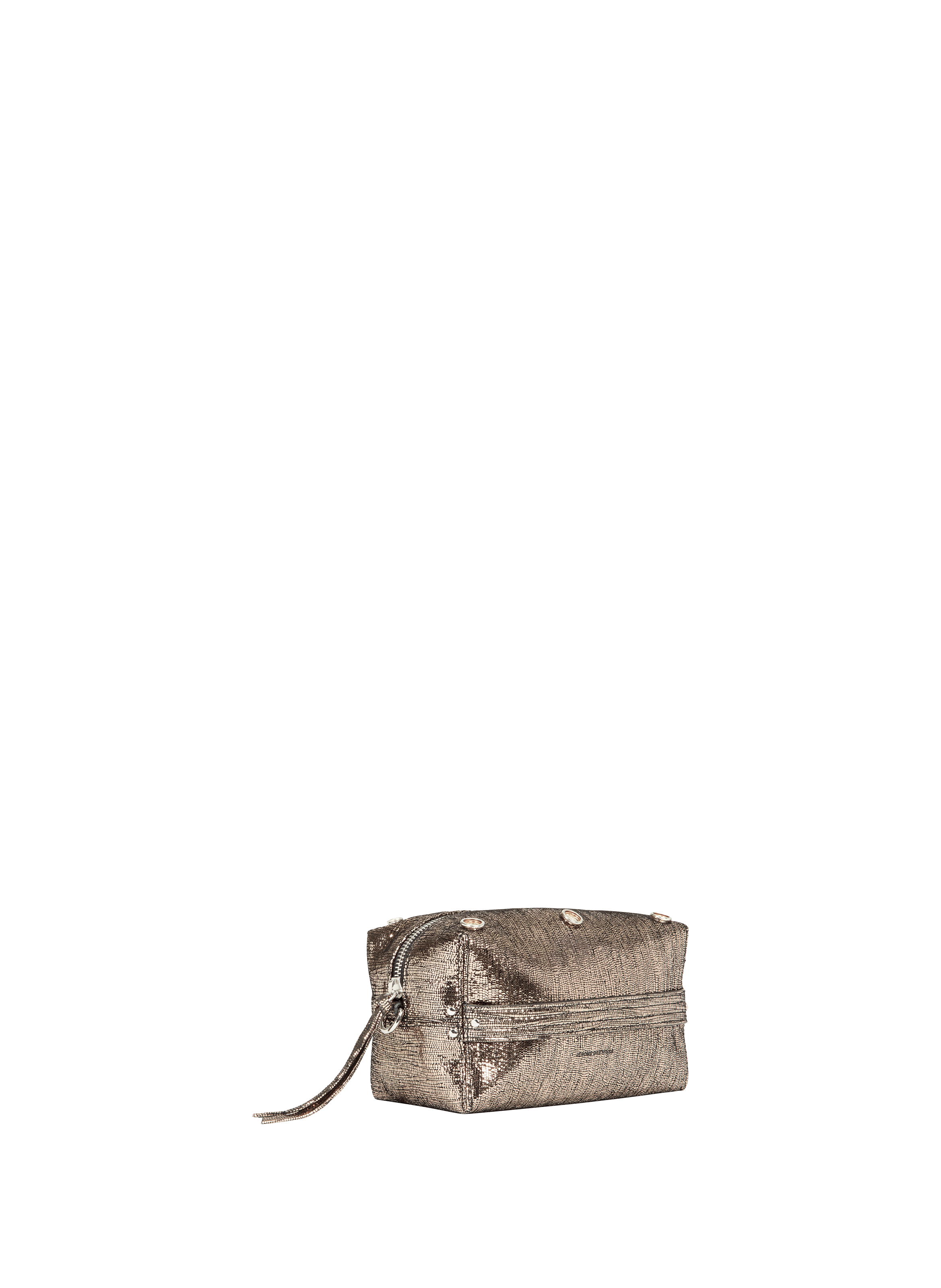 Lucky metallic leather clutch JÉRÔME DREYFUSS Golden
