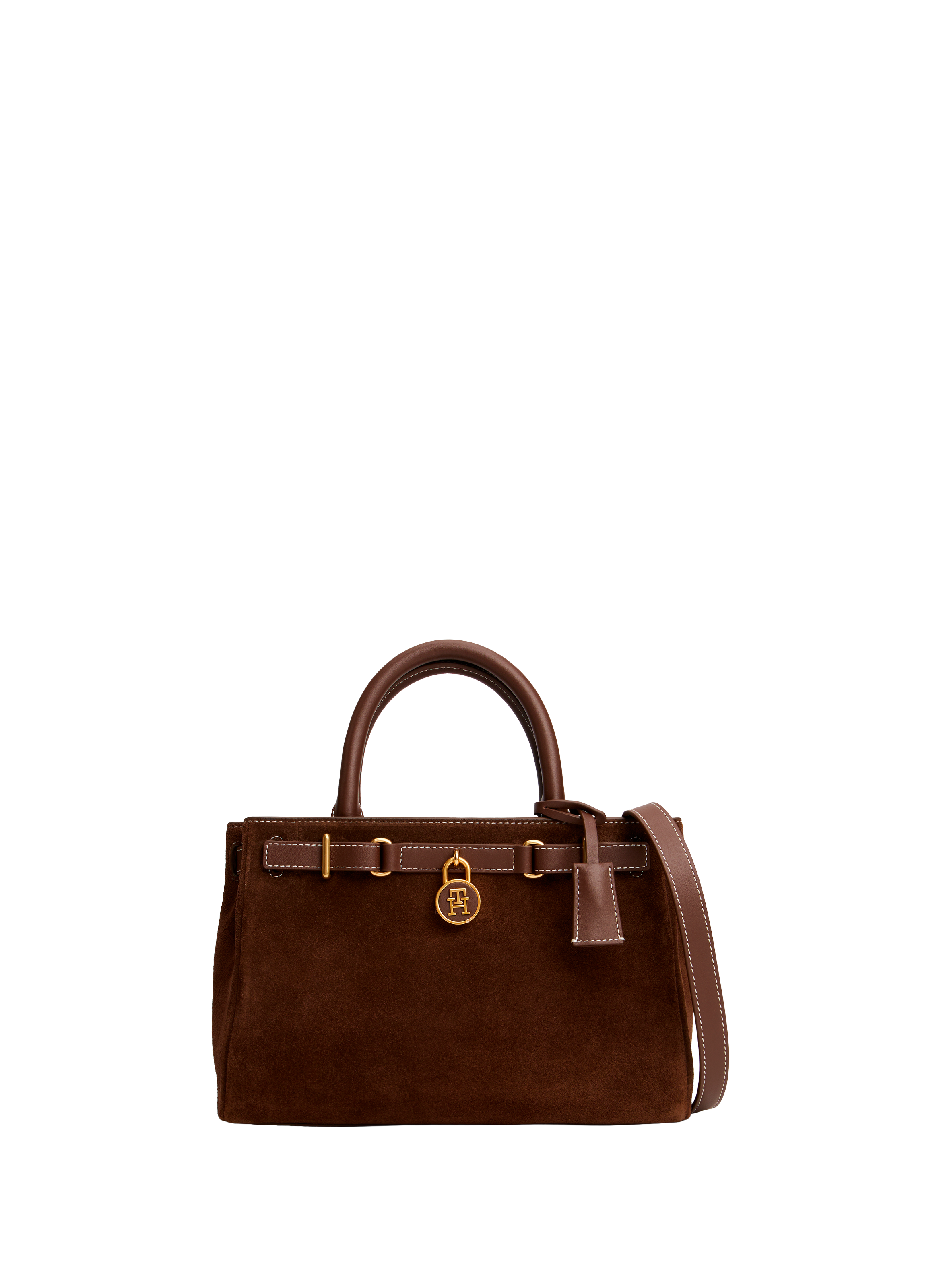 TOMMY HILFIGER Sac suédé en cuir Brown