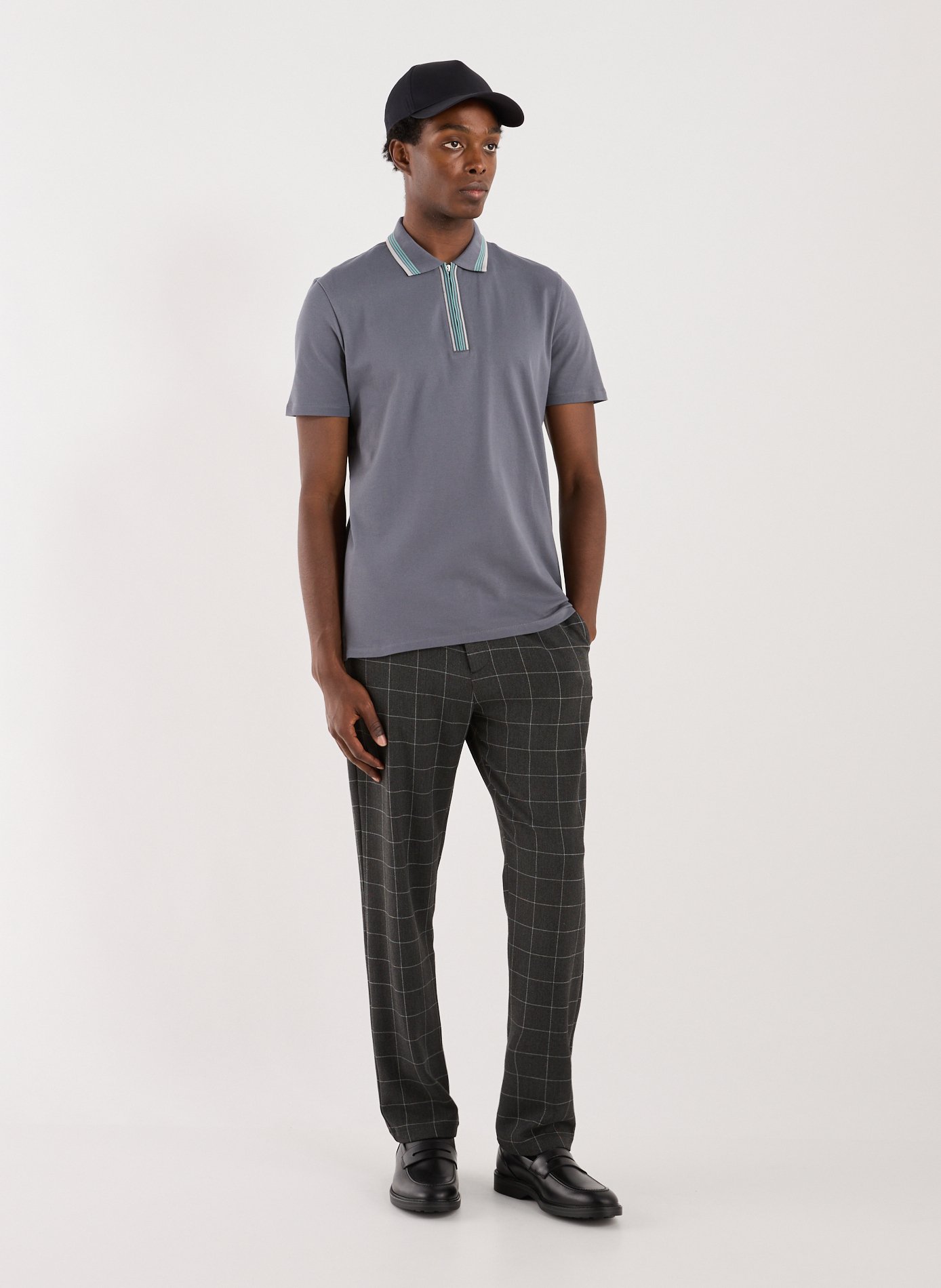 Pantalon à carreaux LES DEUX Gris