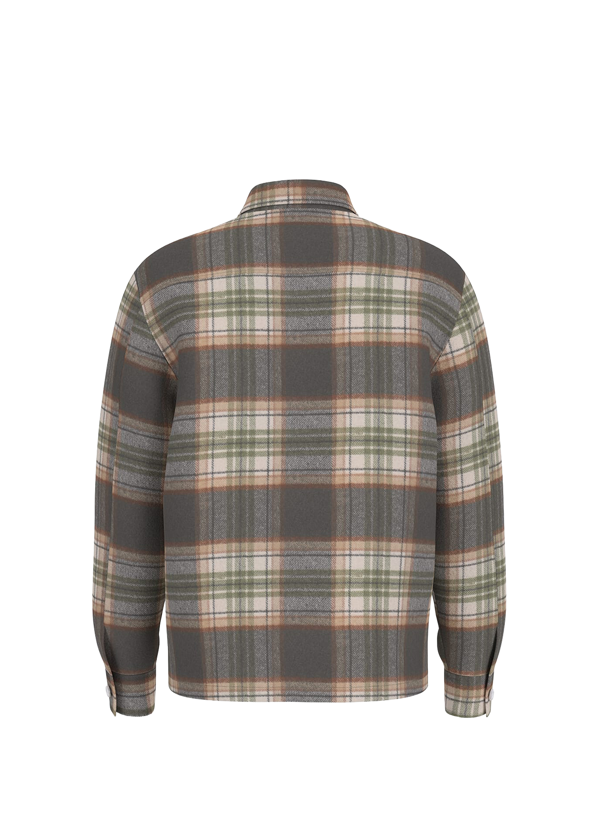 Checked overshirt with classic collar GUESS Black