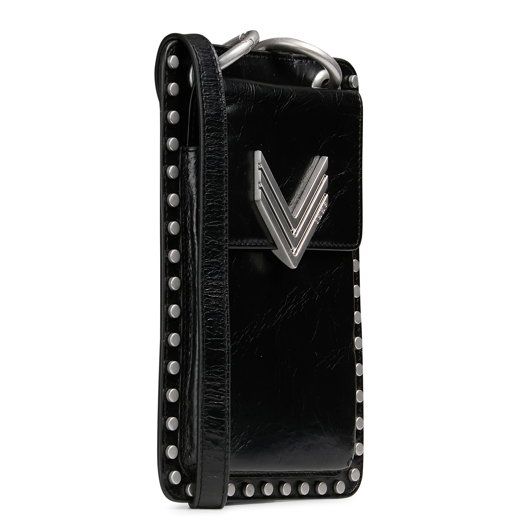 Sac bandoulière pour téléphone en cuir 111 phone bag IKKS Noir