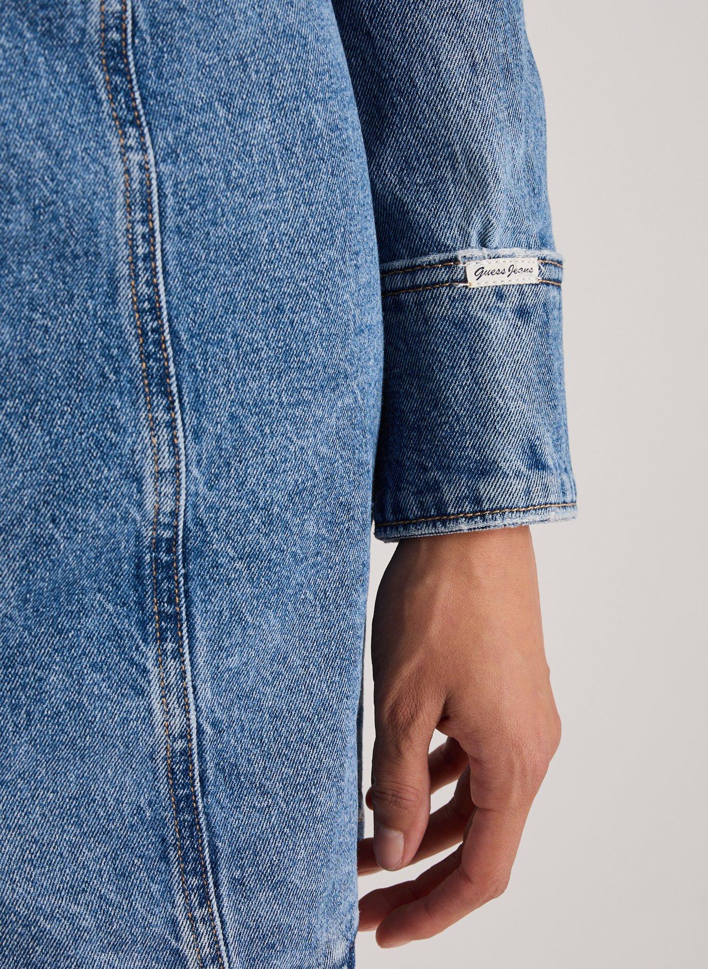 Denim mini dress GUESS Blue