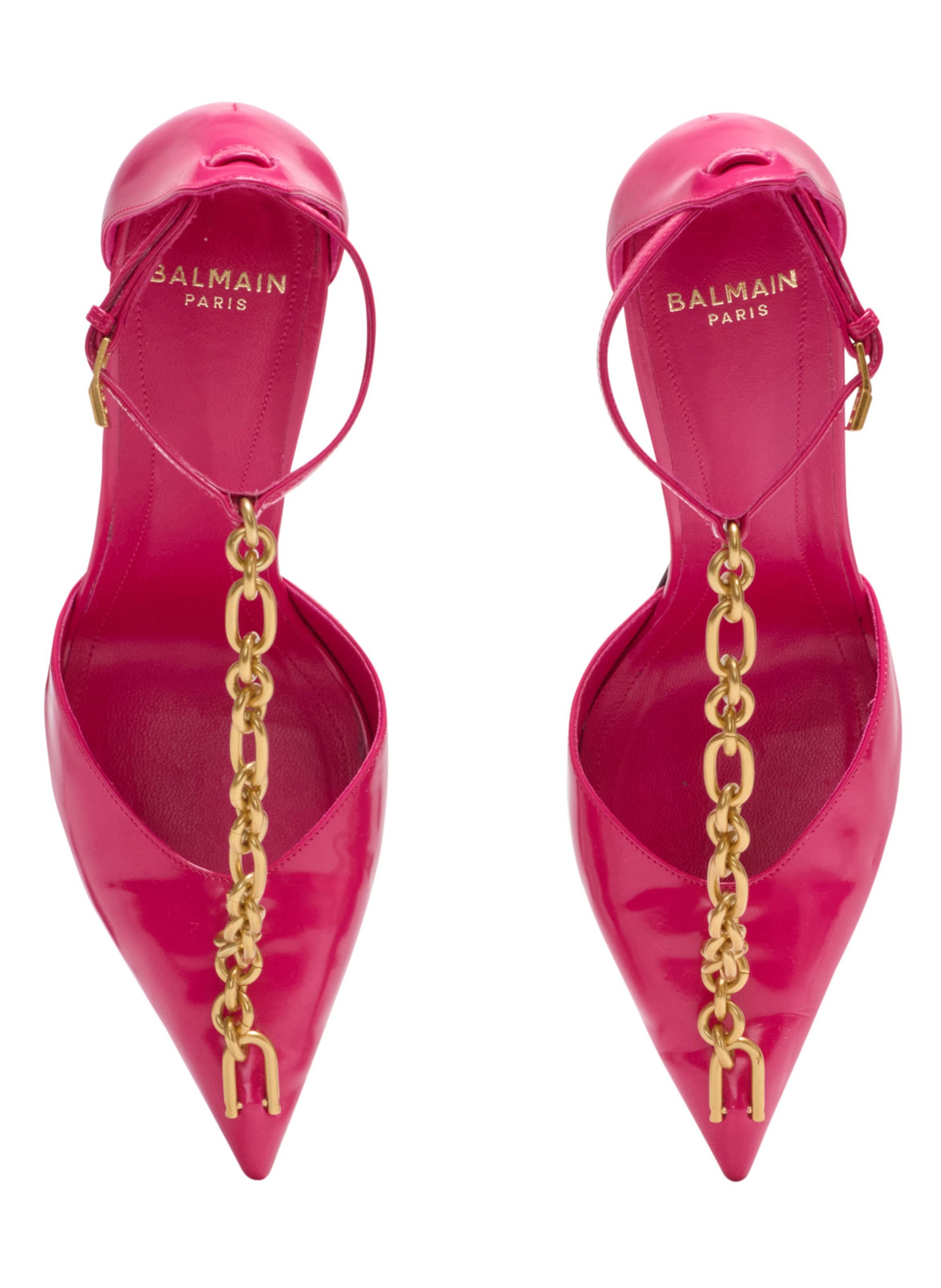 Escarpins sync en cuir verni BALMAIN Rose
