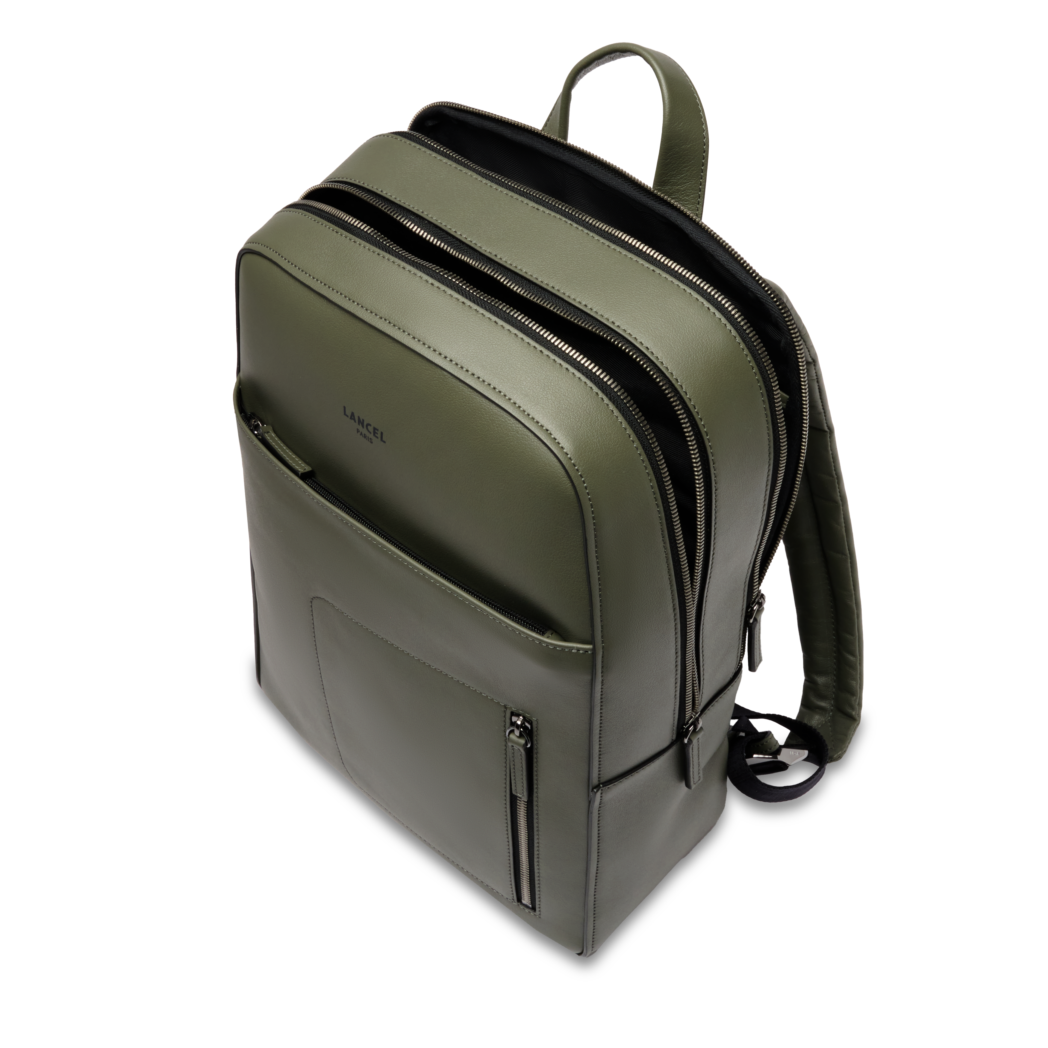 Sac à dos 15"6 max de lancel en cuir LANCEL Gris